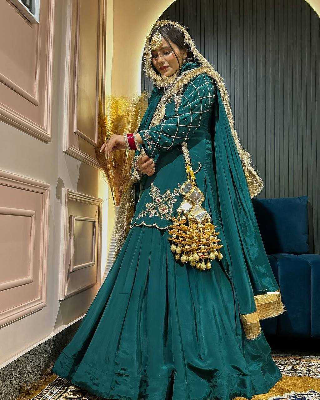 Ynf Crepe Silk KESH528 448 Suits & Dresses Wedding Collections Festive Collections Wholesale Embroidery Suits Ladies Silk Suit Zari Work Suit Manufacturer
