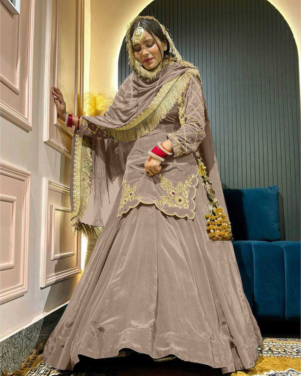 Ynf Crepe Silk KESH528 448 Suits & Dresses Wedding Collections Festive Collections Wholesale Embroidery Suits Ladies Silk Suit Zari Work Suit Manufacturer
