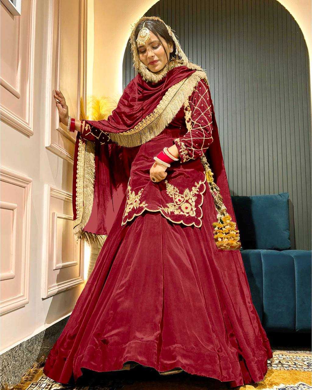 Ynf Crepe Silk KESH528 448 Suits & Dresses Wedding Collections Festive Collections Wholesale Embroidery Suits Ladies Silk Suit Zari Work Suit Manufacturer