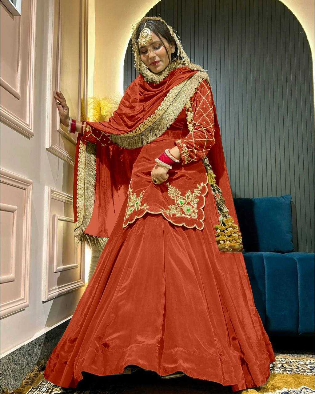 Ynf Crepe Silk KESH528 448 Suits & Dresses Wedding Collections Festive Collections Wholesale Embroidery Suits Ladies Silk Suit Zari Work Suit Manufacturer