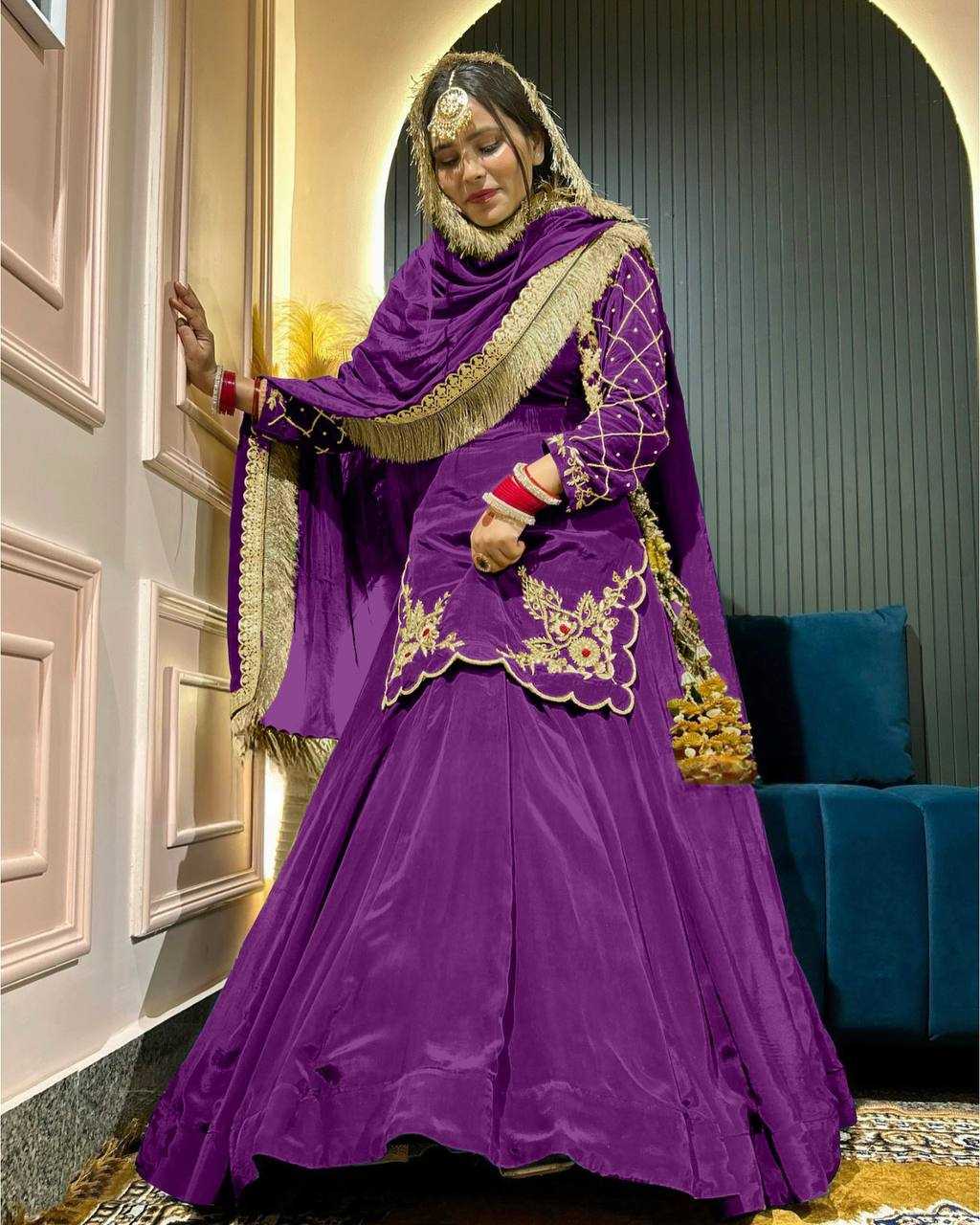 Ynf Crepe Silk KESH528 448 Suits & Dresses Wedding Collections Festive Collections Wholesale Embroidery Suits Ladies Silk Suit Zari Work Suit Manufacturer