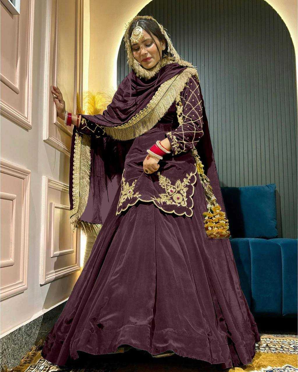 Ynf Crepe Silk KESH528 448 Suits & Dresses Wedding Collections Festive Collections Wholesale Embroidery Suits Ladies Silk Suit Zari Work Suit Manufacturer