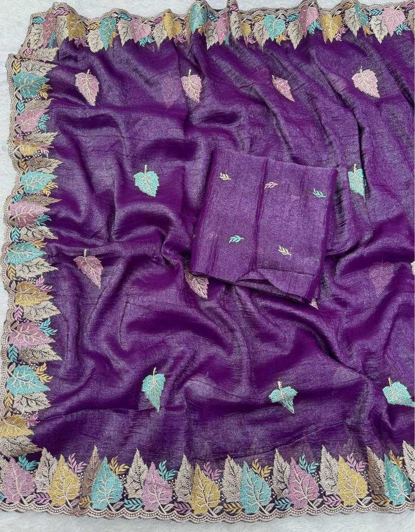 Ynf Crunchi KESH114 3832 Sarees Wholesale Embroidered Sarees Cutwork Saree Zari Border Sarees Manufacturer