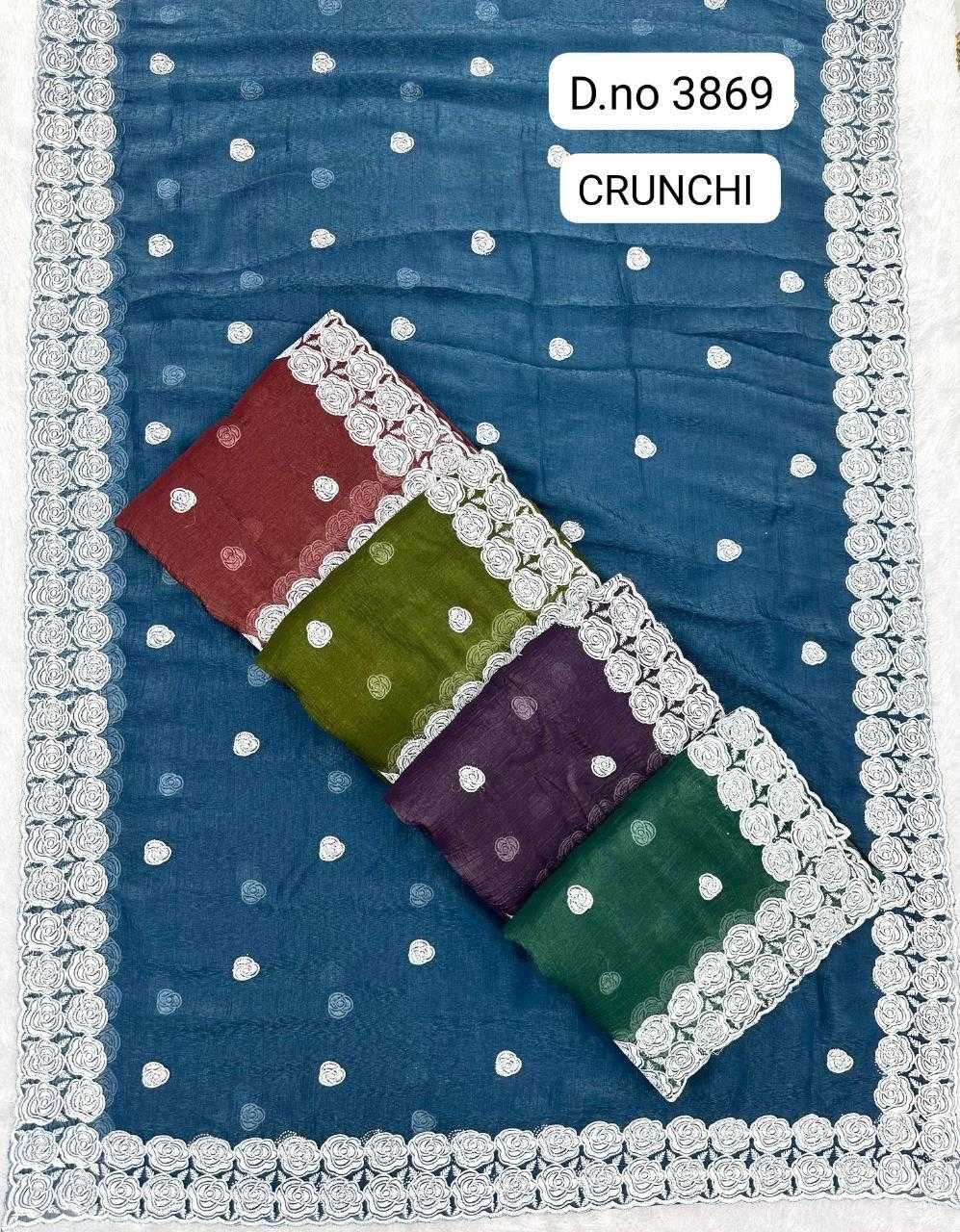 Ynf Crunchi KESH114 3869 Sarees Wholesale Designer Sarees Party Wear Sarees Cutwork Saree Manufacturer