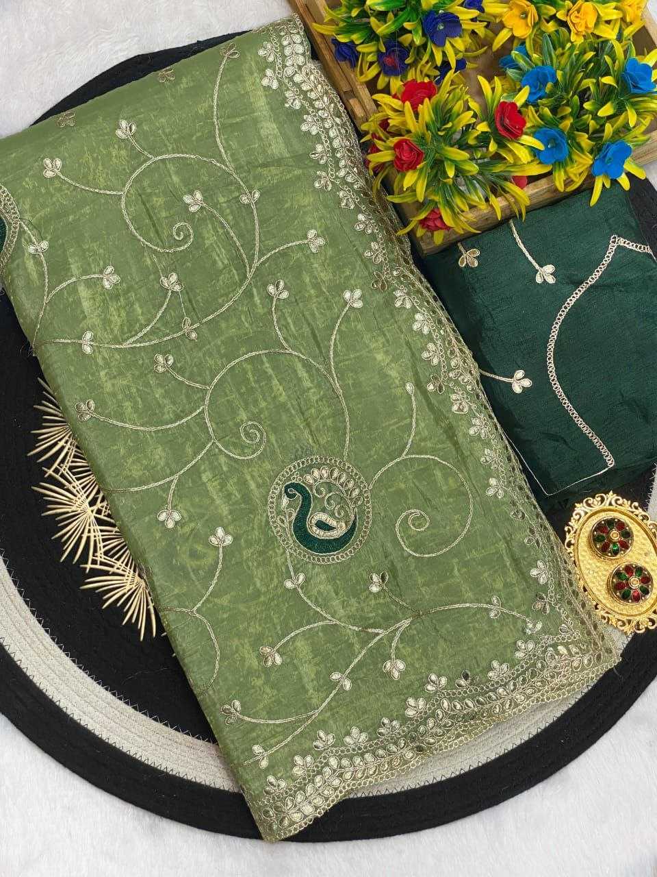 Ynf Crunchi RIN216 kayara Sarees Wholesale Designer Sarees Embroidered Sarees Manufacturer