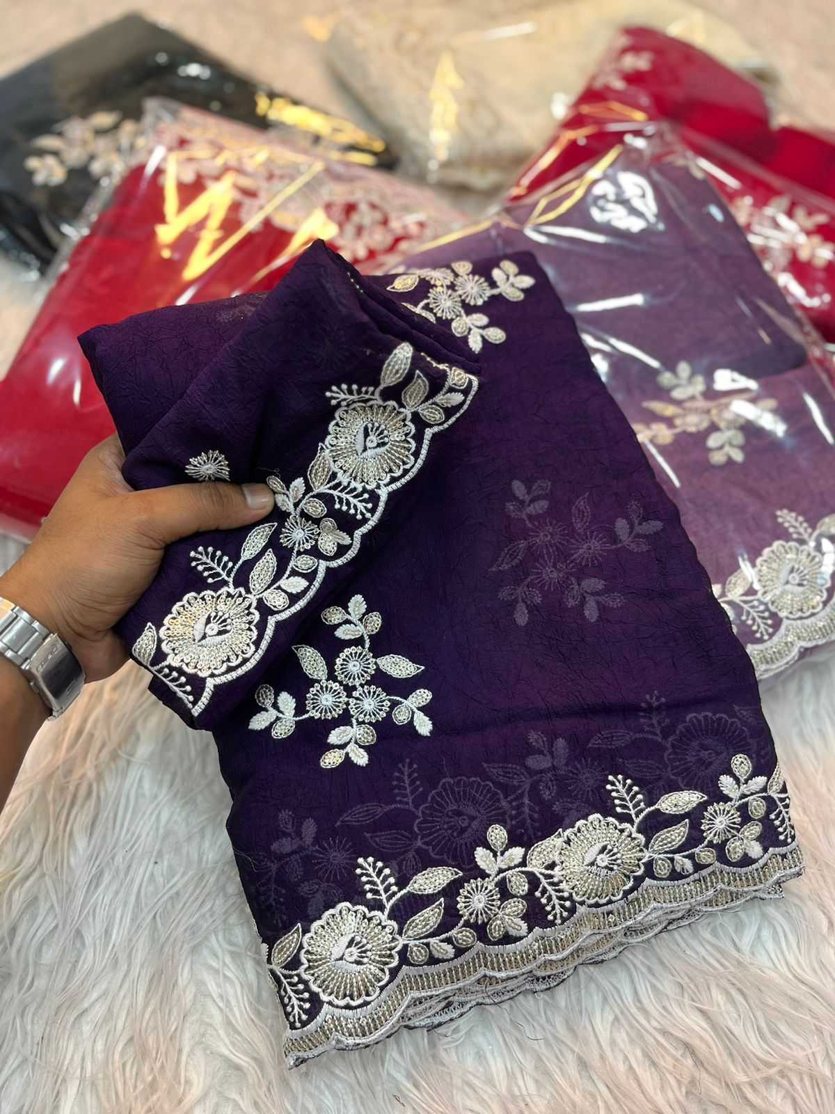 Ynf Crush Silk RIN198 TEALS Silk Sarees Wholesale Designer Silk Sarees Fancy Silk Sarees Embroidered Silk Sarees Manufacturer