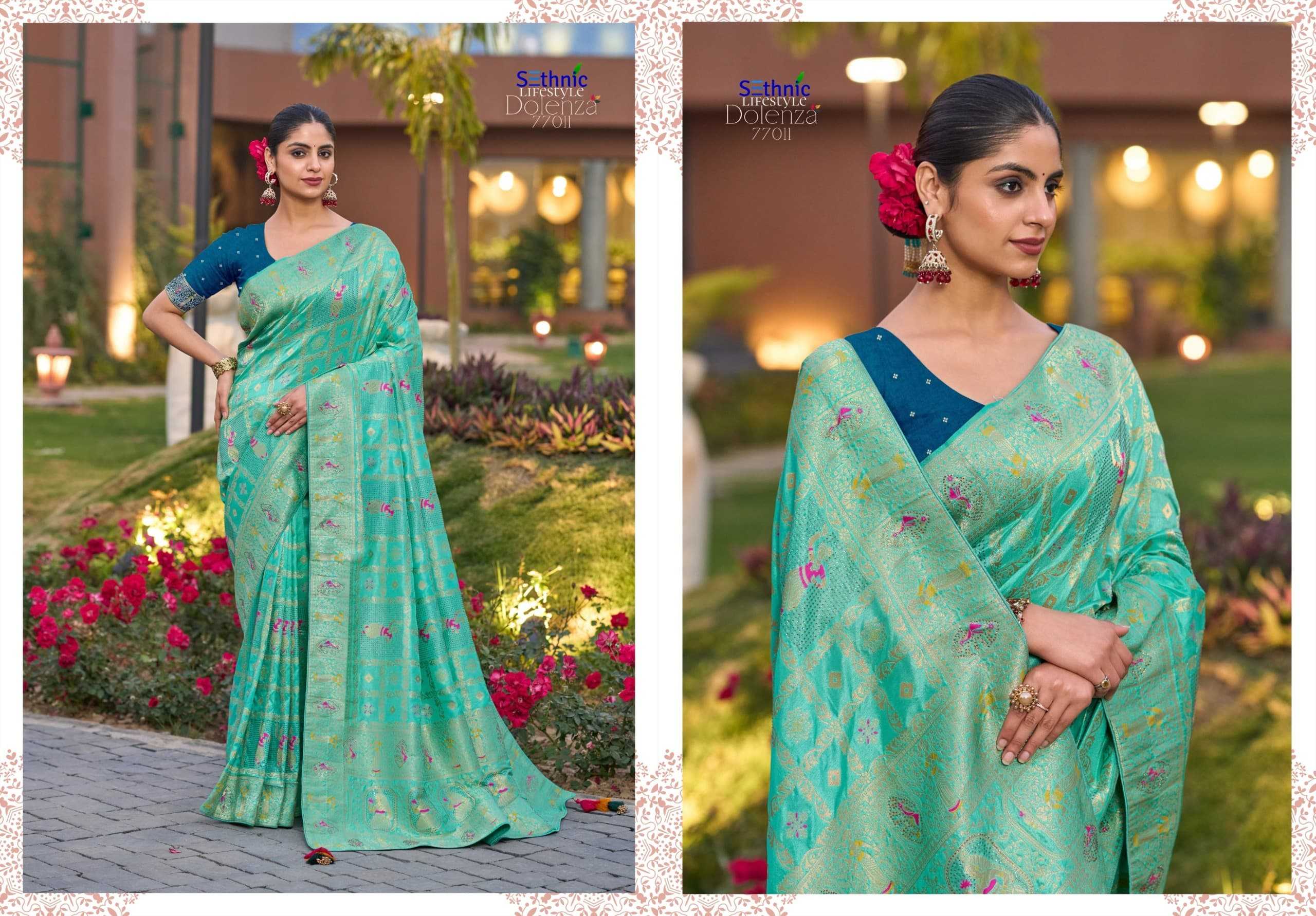 Ynf Dola Silk KESH519 Sethnic - Dolenza Vol 3 Silk Sarees Wholesale Dola Silk Sarees Designer Silk Sarees Silk Sarees For Weddings Manufacturer