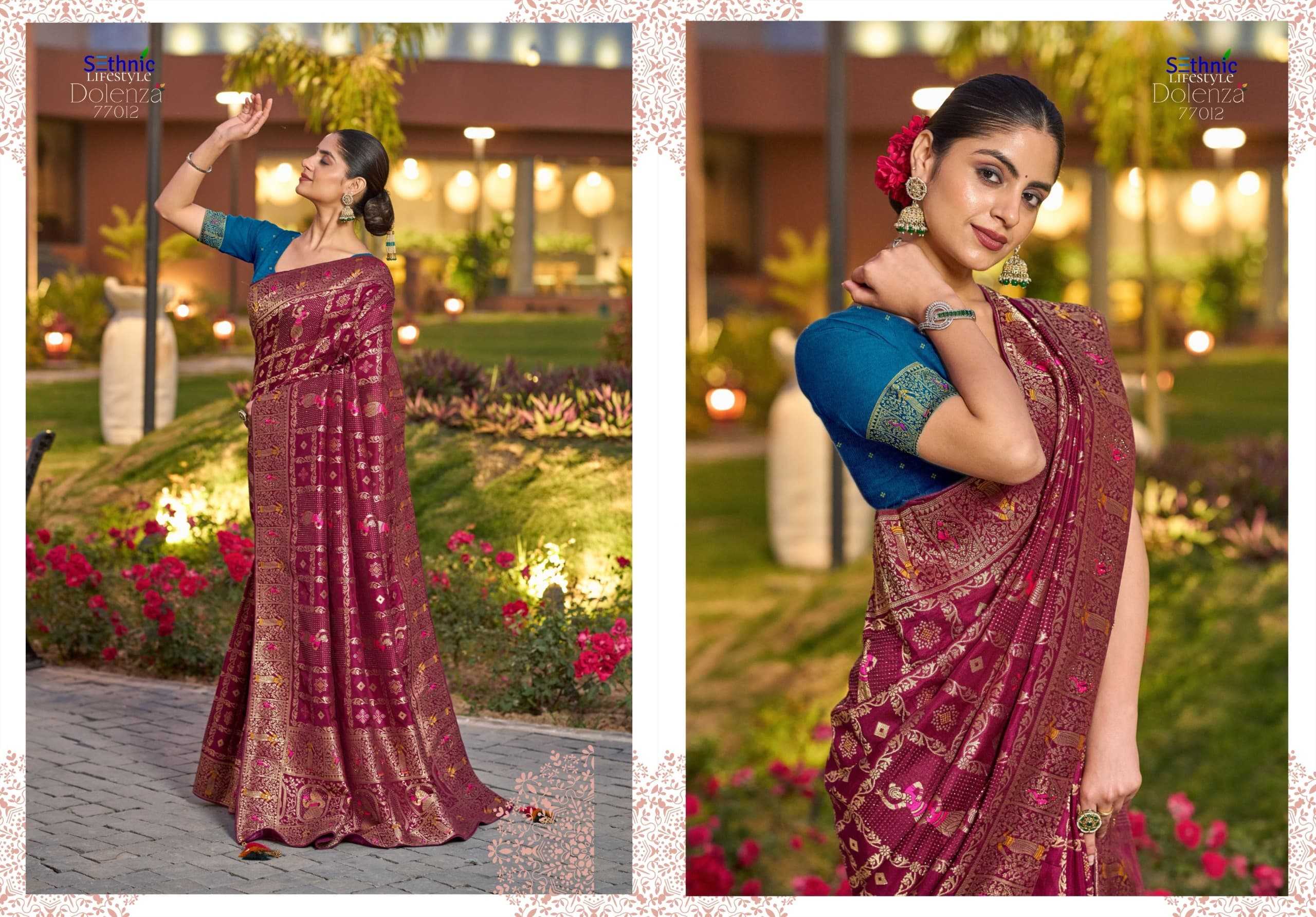 Ynf Dola Silk KESH519 Sethnic - Dolenza Vol 3 Silk Sarees Wholesale Dola Silk Sarees Designer Silk Sarees Silk Sarees For Weddings Manufacturer