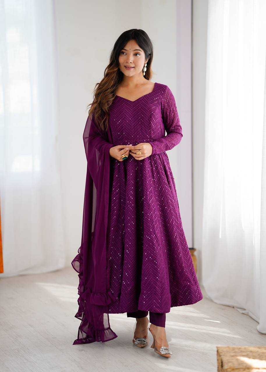 Ynf Faux Georgette KESH504 55 Suits & Dresses Wholesale Anarkali Suits Gown Dresses Manufacturer