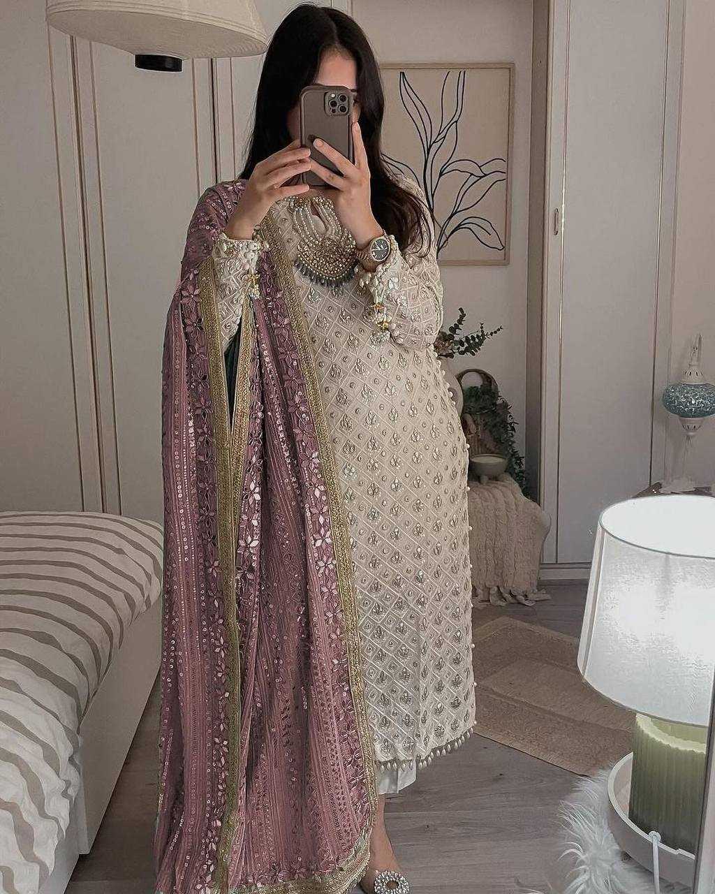 Ynf Faux Georgette KESH533 1345 Suits & Dresses Plus Size Collections Wholesale Ladies Suits Embroidery Suits Party wear suits Wedding Suits Manufacturer