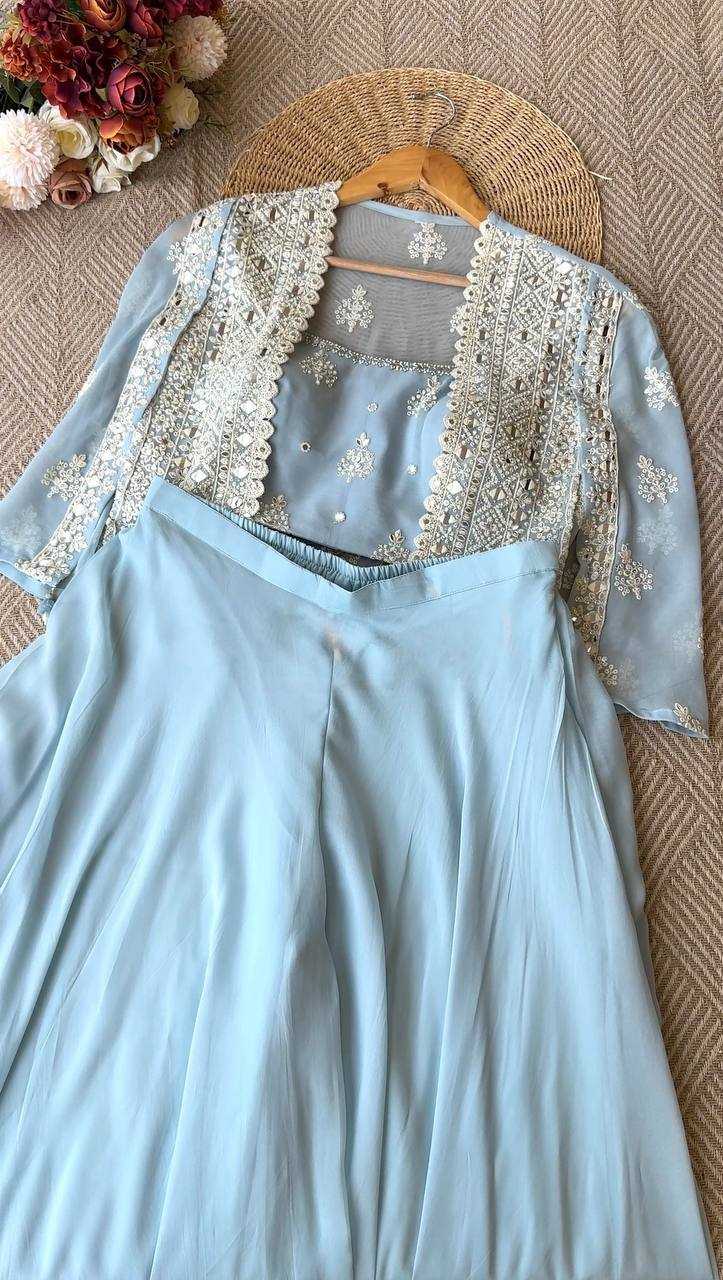 Ynf Faux Georgette RIN141 1972 Western Wears Wholesale Bottom Wear Manufacturer