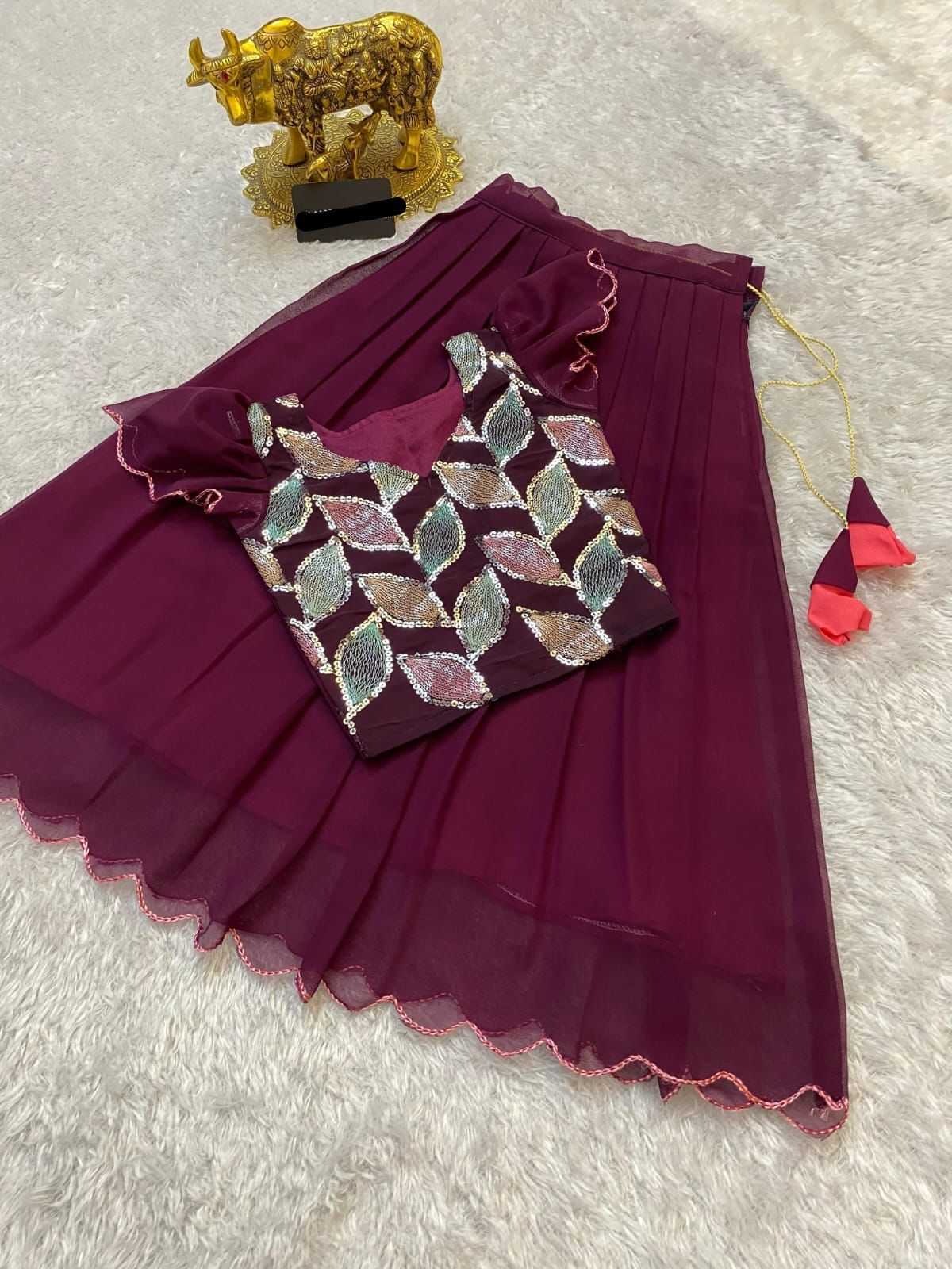 Ynf Georgette KESH493 crop top Kids Wear Wholesale Kids Lehenga Kids Lehenga Choli Baby Girl Lehenga Manufacturer