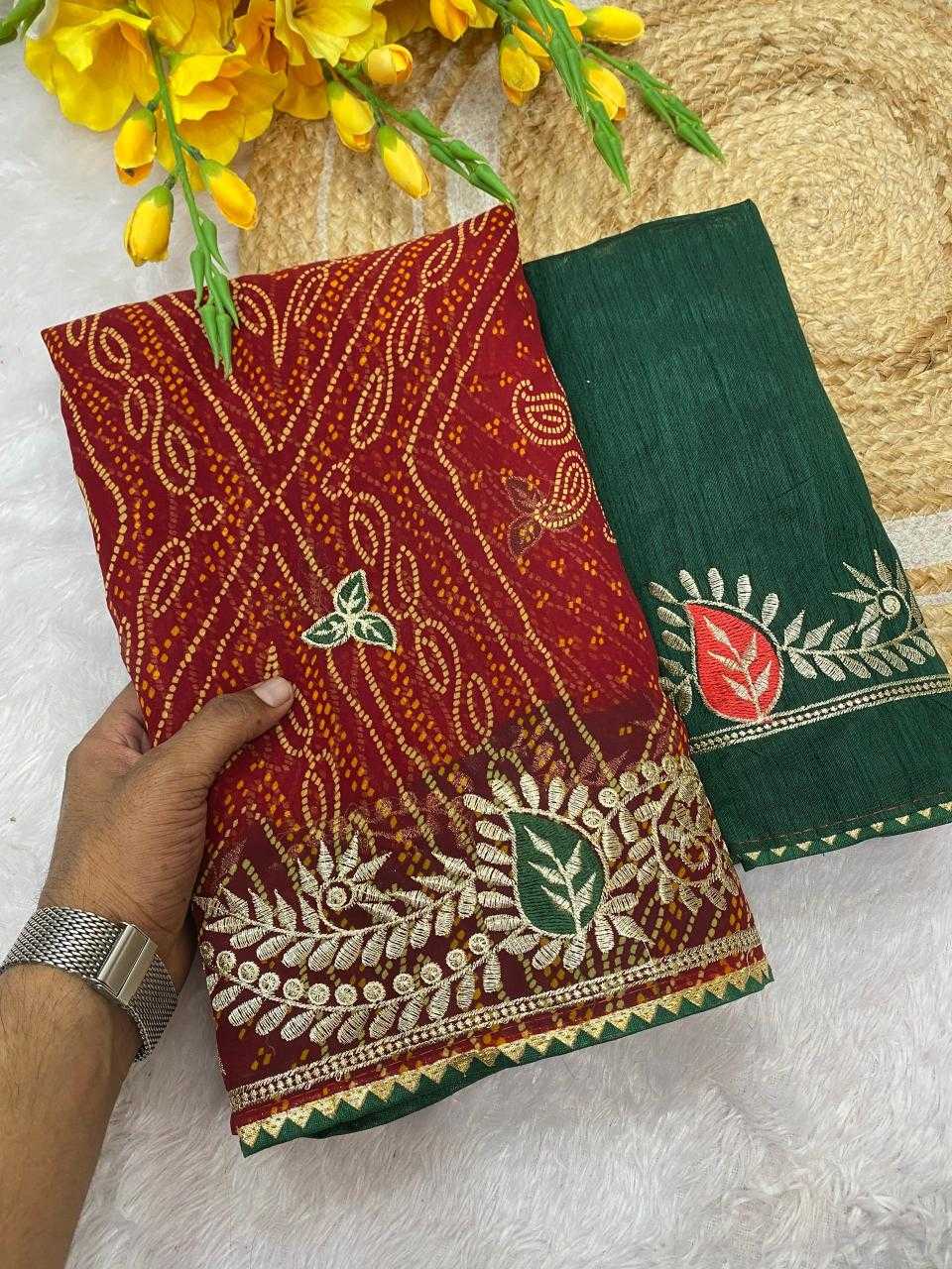 Ynf Georgette KESH514 HUMAIR Sarees Wholesale Designer Sarees Embroidered Sarees Manufacturer