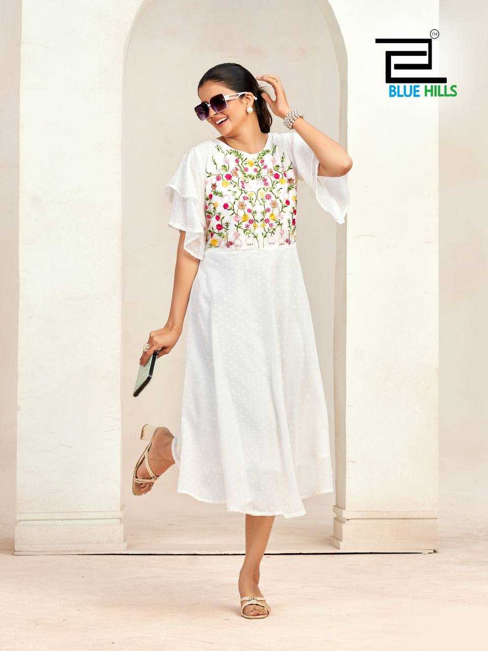 Ynf Georgette RIN125 Sensations Gowns Wholesale Embroidery Gowns Manufacturer