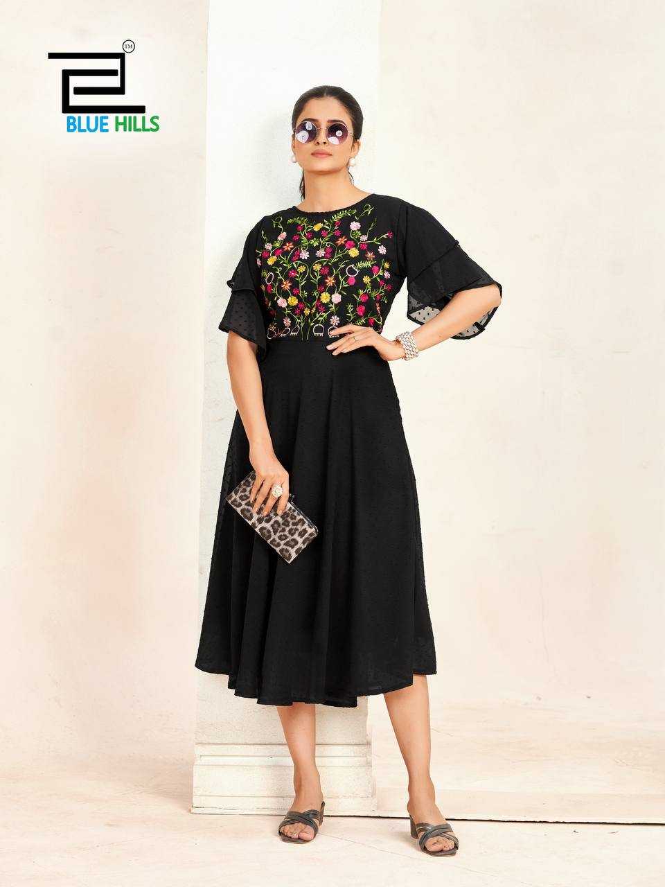 Ynf Georgette RIN125 Sensations Gowns Wholesale Embroidery Gowns Manufacturer