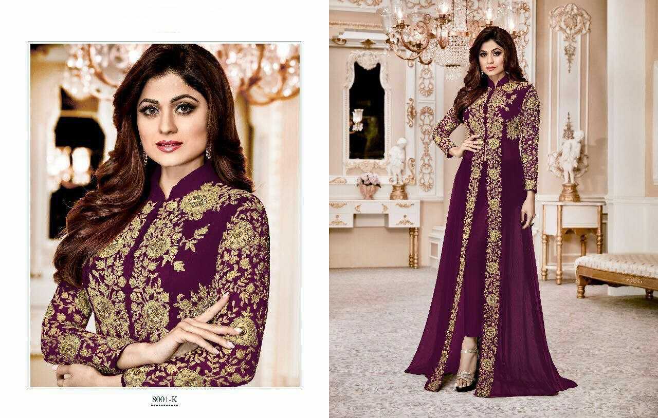 Ynf Georgette RIN131 8001 Kurti Bollywood Collections Wholesale Kurti Bottom With Dupatta Shamita Shetty Manufacturer