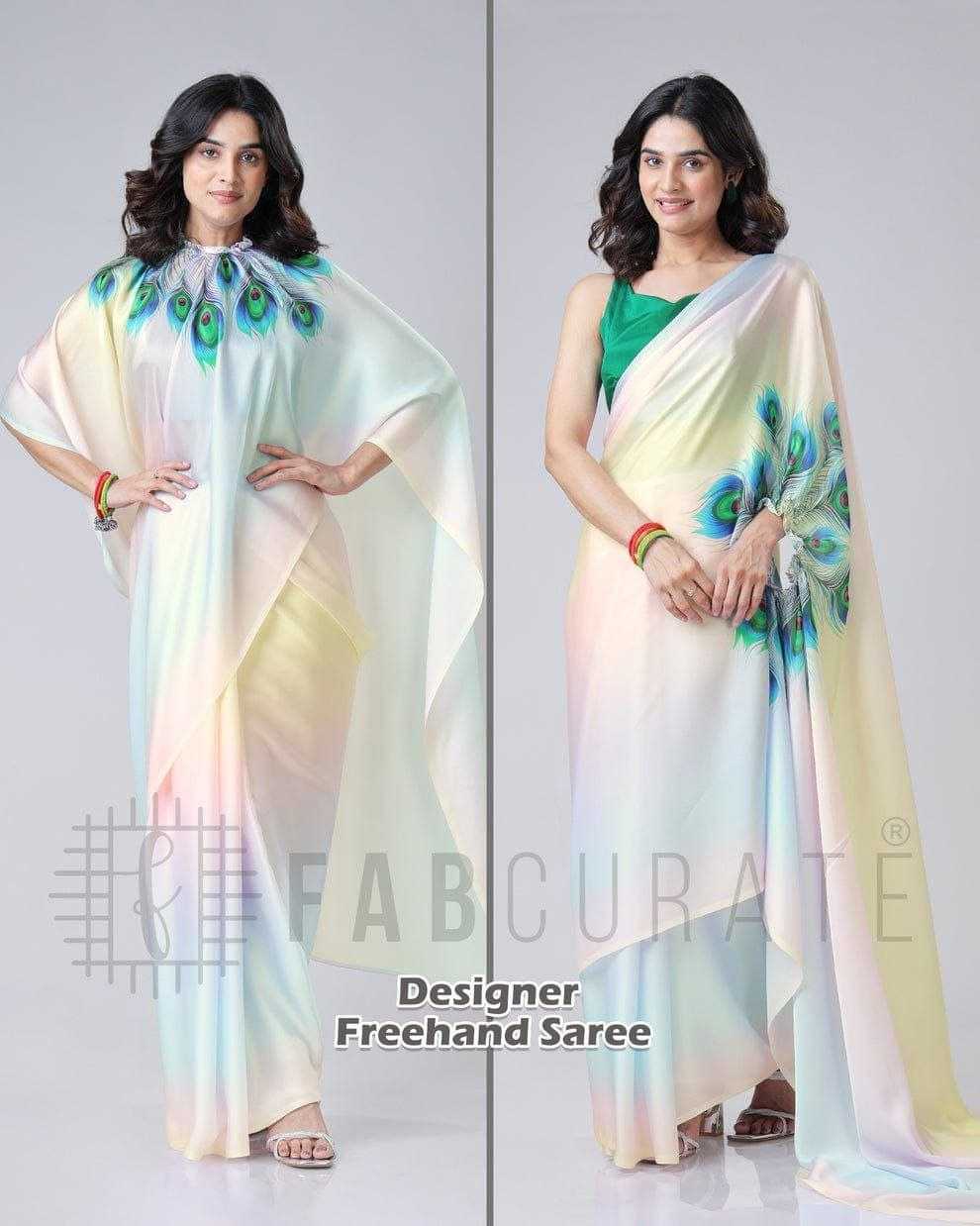 Ynf Georgette RIN216 freehand Sarees Wholesale Designer Sarees Ready To Wear Sarees Manufacturer