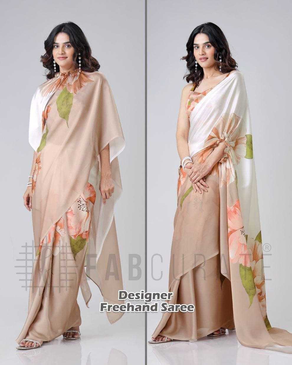 Ynf Georgette RIN216 freehand Sarees Wholesale Designer Sarees Ready To Wear Sarees Manufacturer