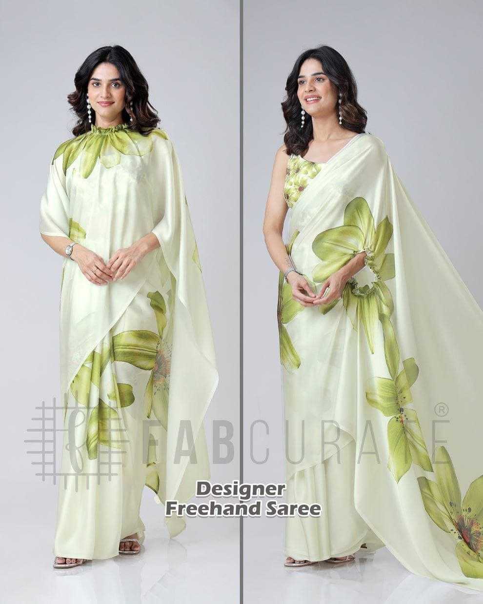 Ynf Georgette RIN216 freehand Sarees Wholesale Designer Sarees Ready To Wear Sarees Manufacturer