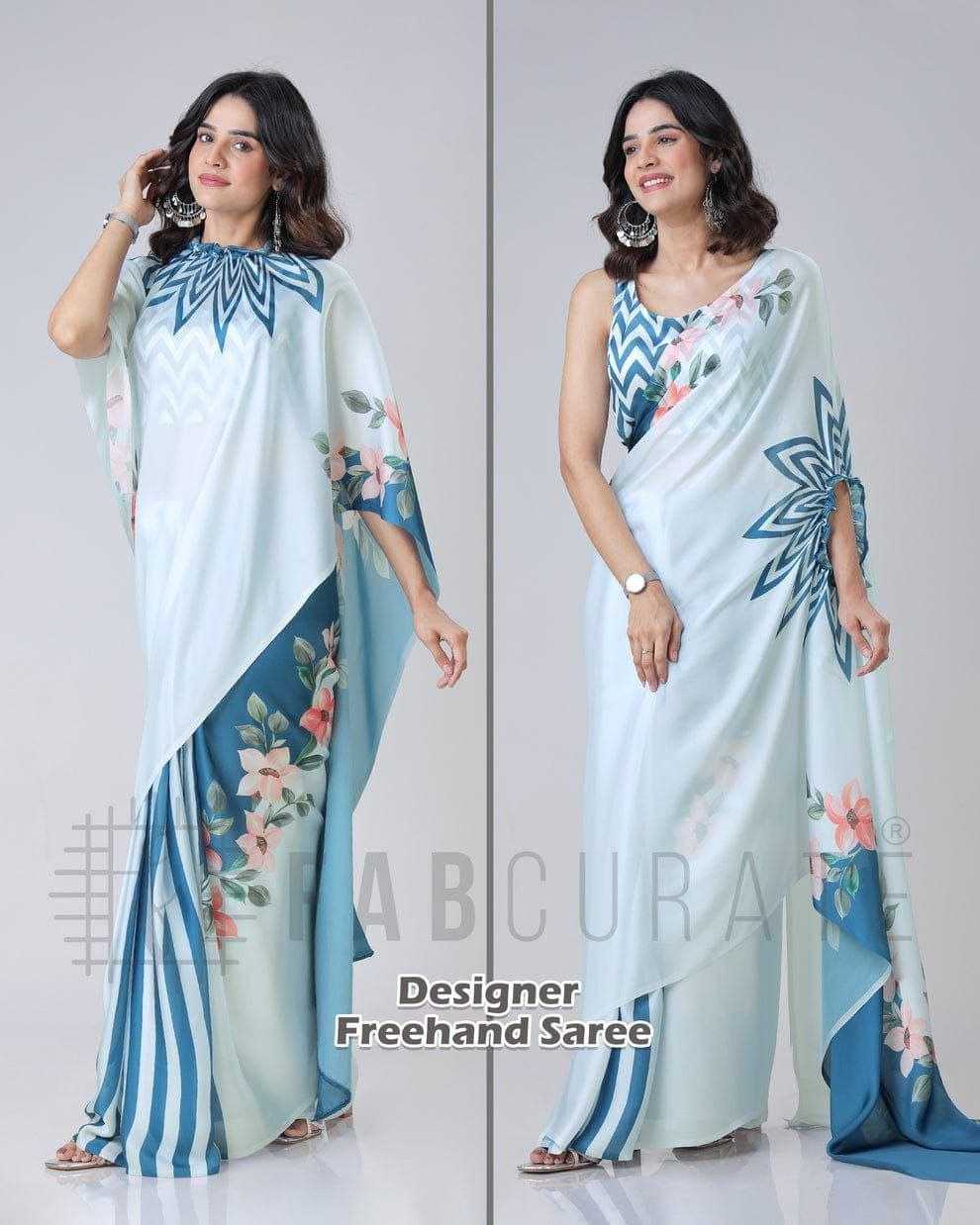 Ynf Georgette RIN216 freehand Sarees Wholesale Designer Sarees Ready To Wear Sarees Manufacturer