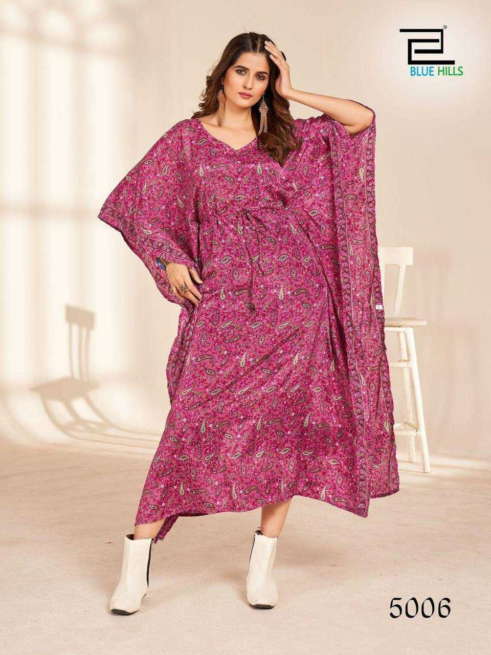 Ynf Heavy Crepe RIN125 Kaftan vol 2.0 Kurti Wholesale Kaftan Kurtis Manufacturer