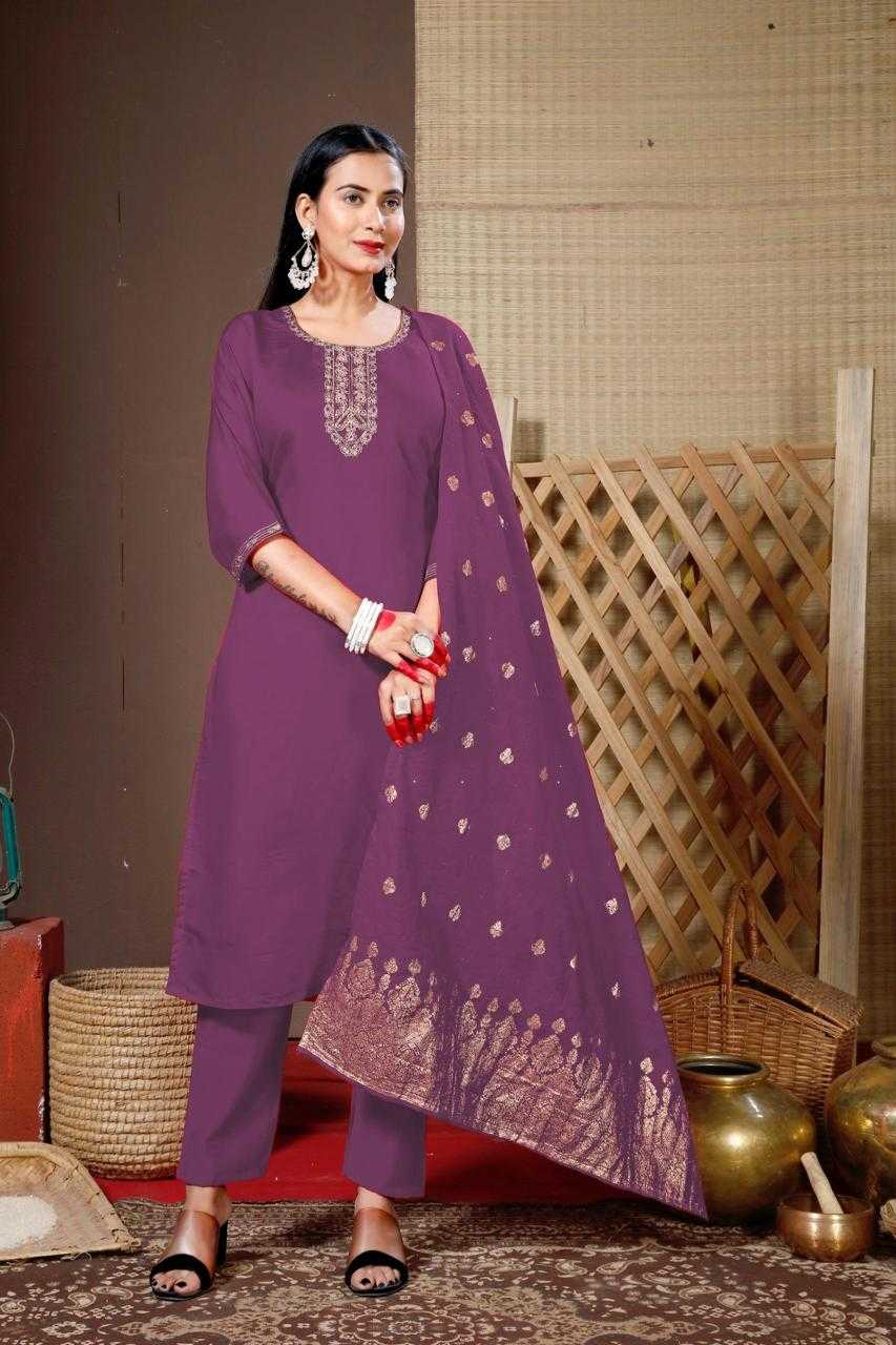 Ynf Heavy Roman Silk RIN190 PAVISHKA Setwise Collections Wholesale Dresses & Suits Catalogs Manufacturer