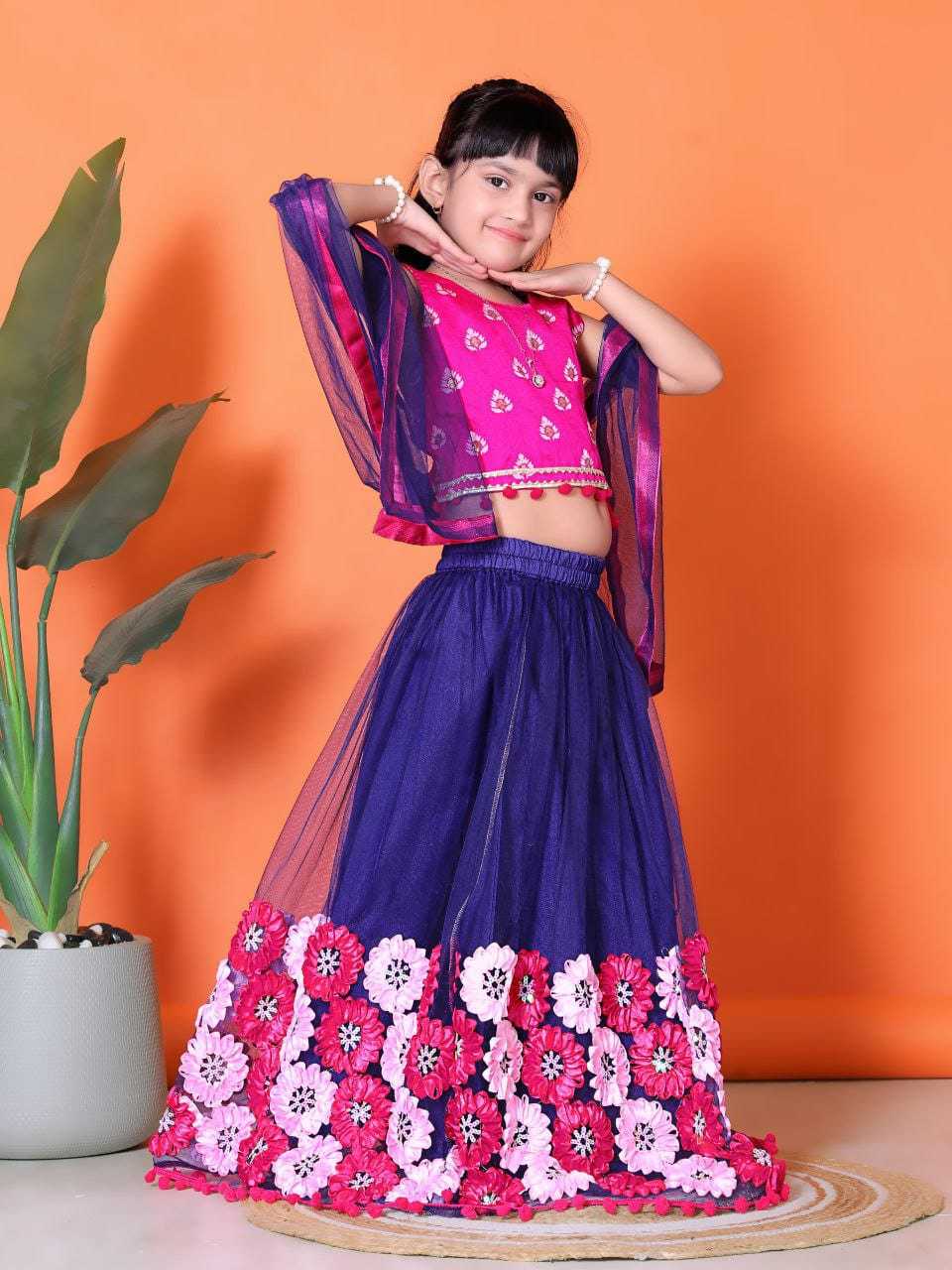 Ynf Net RIN222 112 Kids Wear Wholesale Kids Lehenga Kids Lehenga Choli Baby Girl Lehenga Manufacturer