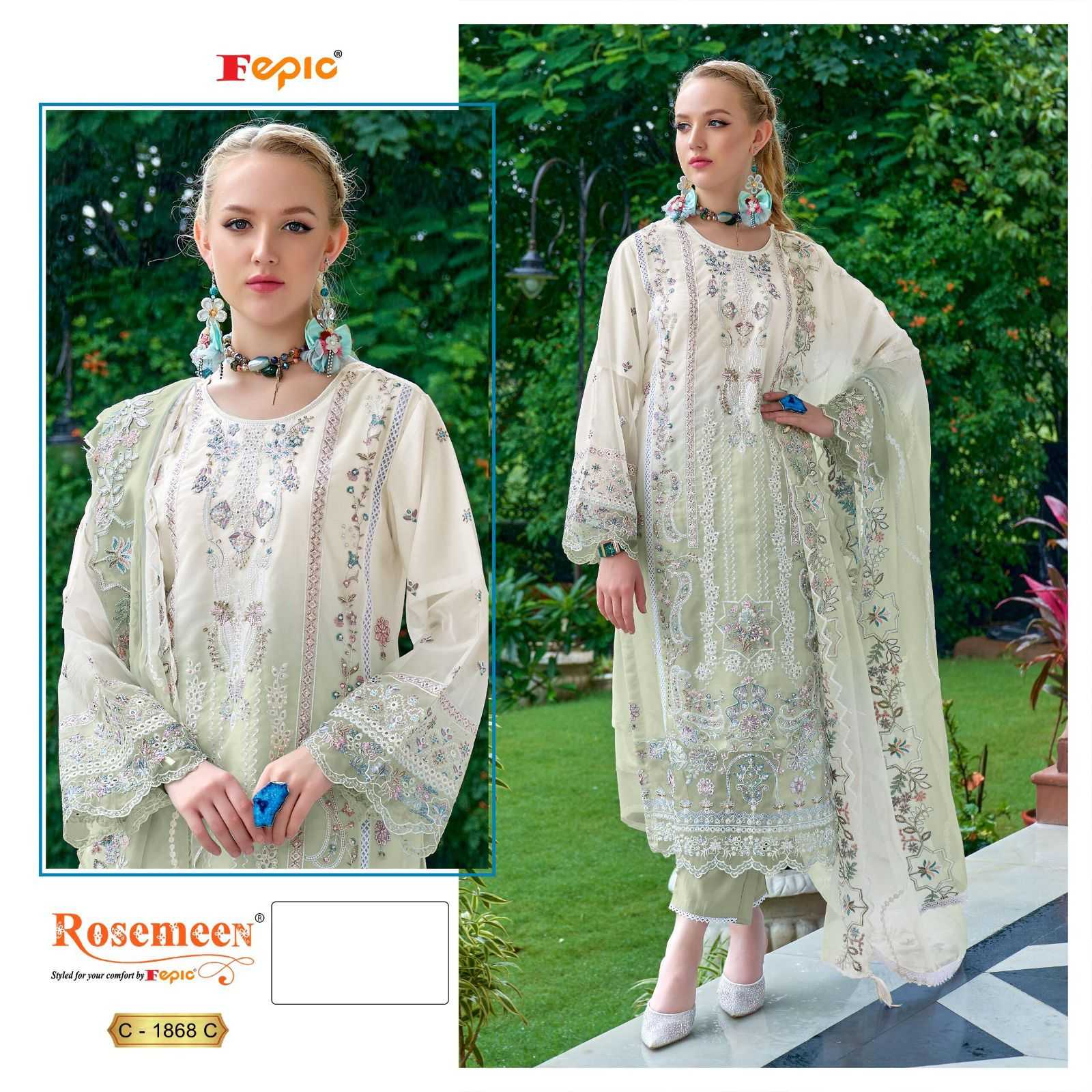 Ynf Organza KESH446 FEPIC-ROSEMEEN-1868 Suits & Dresses Wholesale Embroidery Suits Designer Suits Handwork Suits Manufacturer