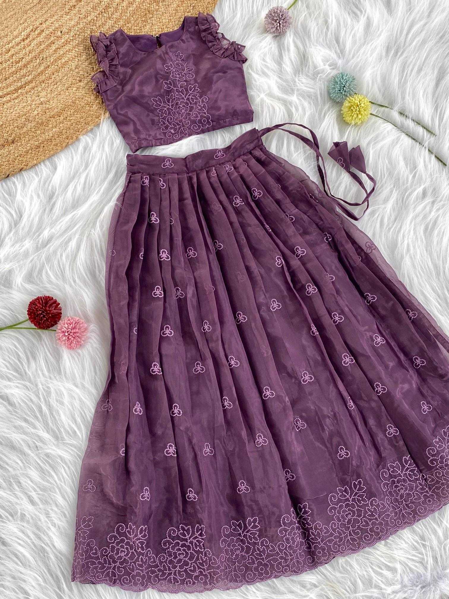 Ynf Organza Silk KESH249 205960 Kids Wear Wholesale Kids Lehenga Kids Lehenga Choli Baby Girl Lehenga Manufacturer
