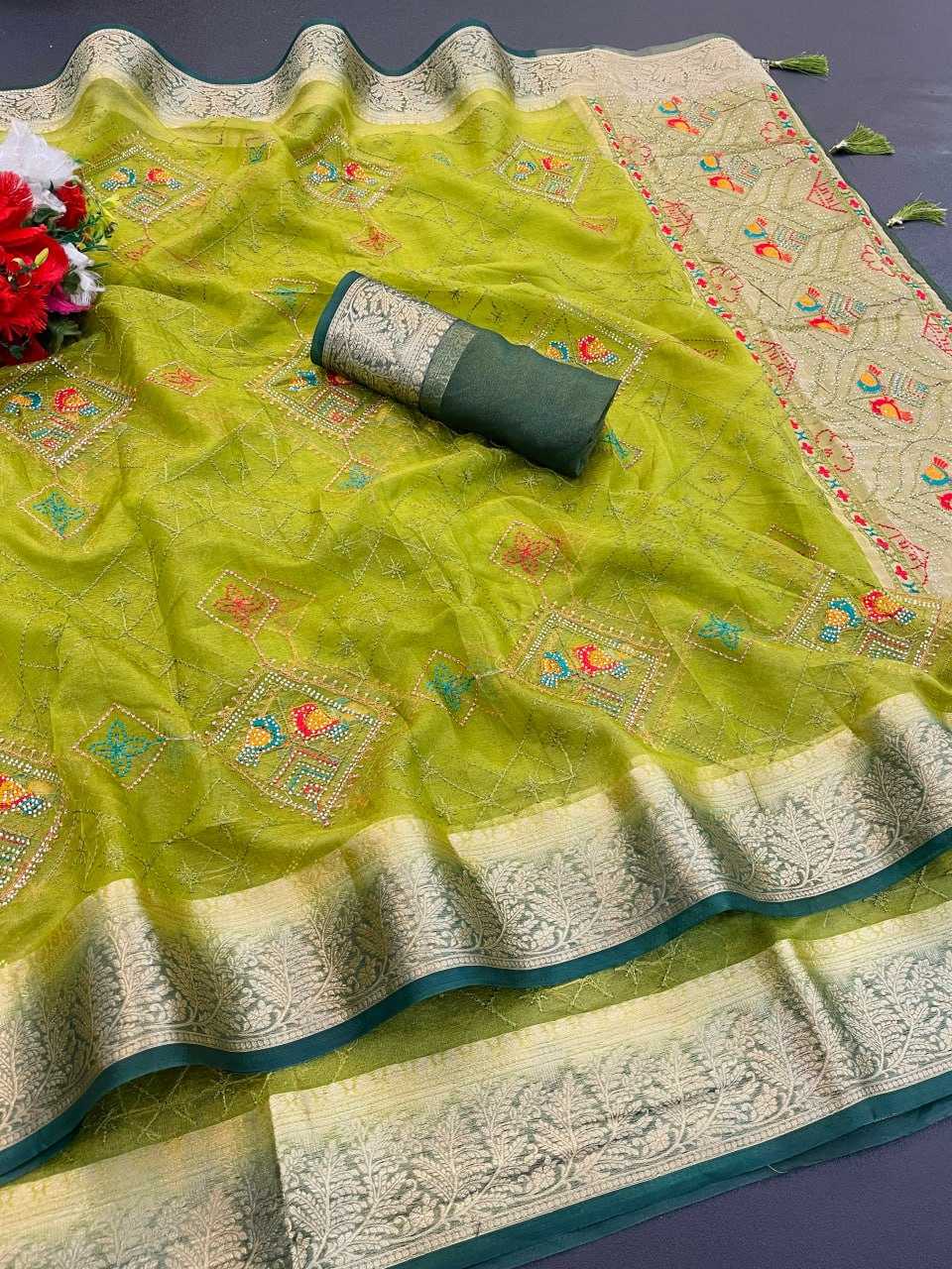Ynf Organza Silk KESH543 103 Sarees Wholesale Fancy Sarees Embroidered Sarees Jacquard Saree Manufacturer