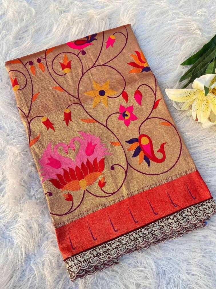 Ynf Paithani Silk KESH249 Renuka lace Silk Sarees Wholesale Paithani Sarees Designer Silk Sarees Zari Border Silk Sarees Manufacturer