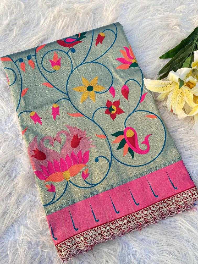 Ynf Paithani Silk KESH249 Renuka lace Silk Sarees Wholesale Paithani Sarees Designer Silk Sarees Zari Border Silk Sarees Manufacturer