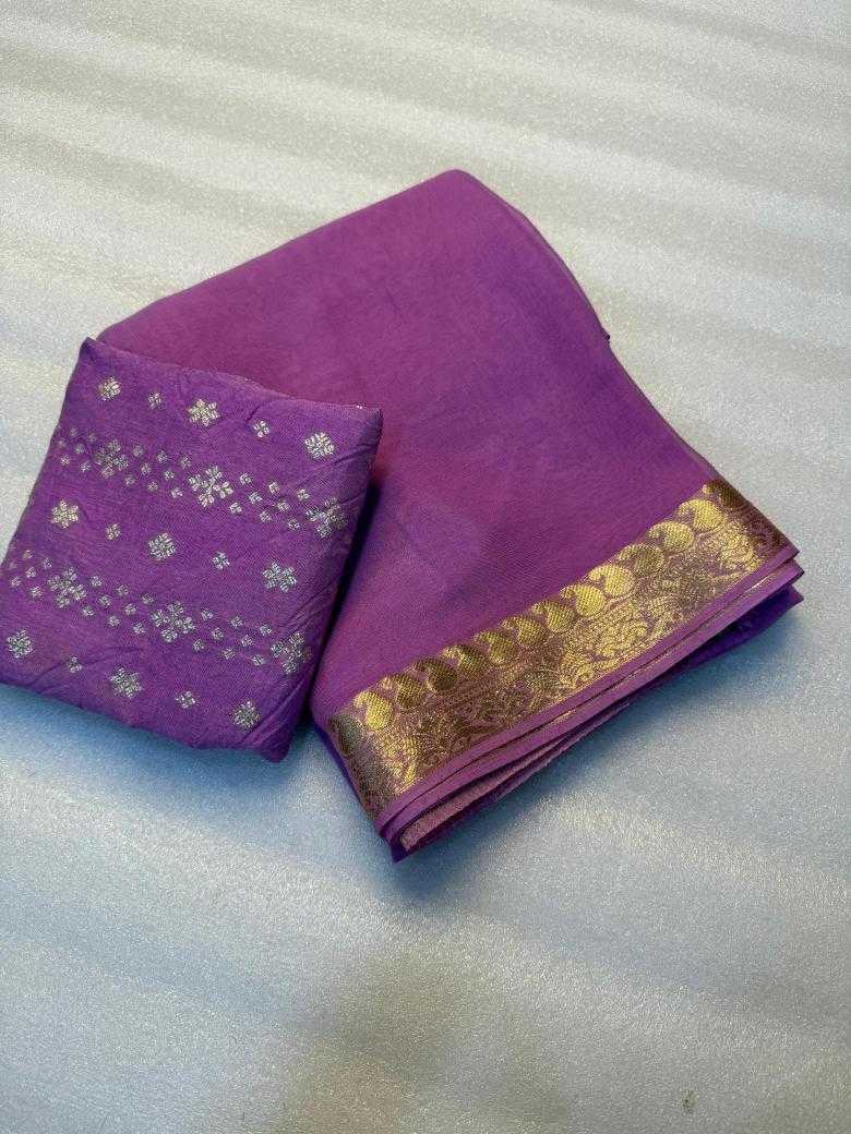 Ynf Pure Viscos RIN178 Georgette Sarees Wholesale Georgette Sarees Jacquard Saree Viscose Saree Manufacturer