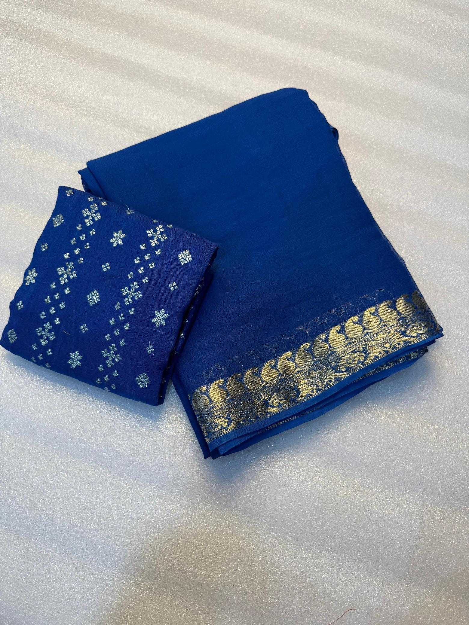 Ynf Pure Viscos RIN178 Georgette Sarees Wholesale Georgette Sarees Jacquard Saree Viscose Saree Manufacturer