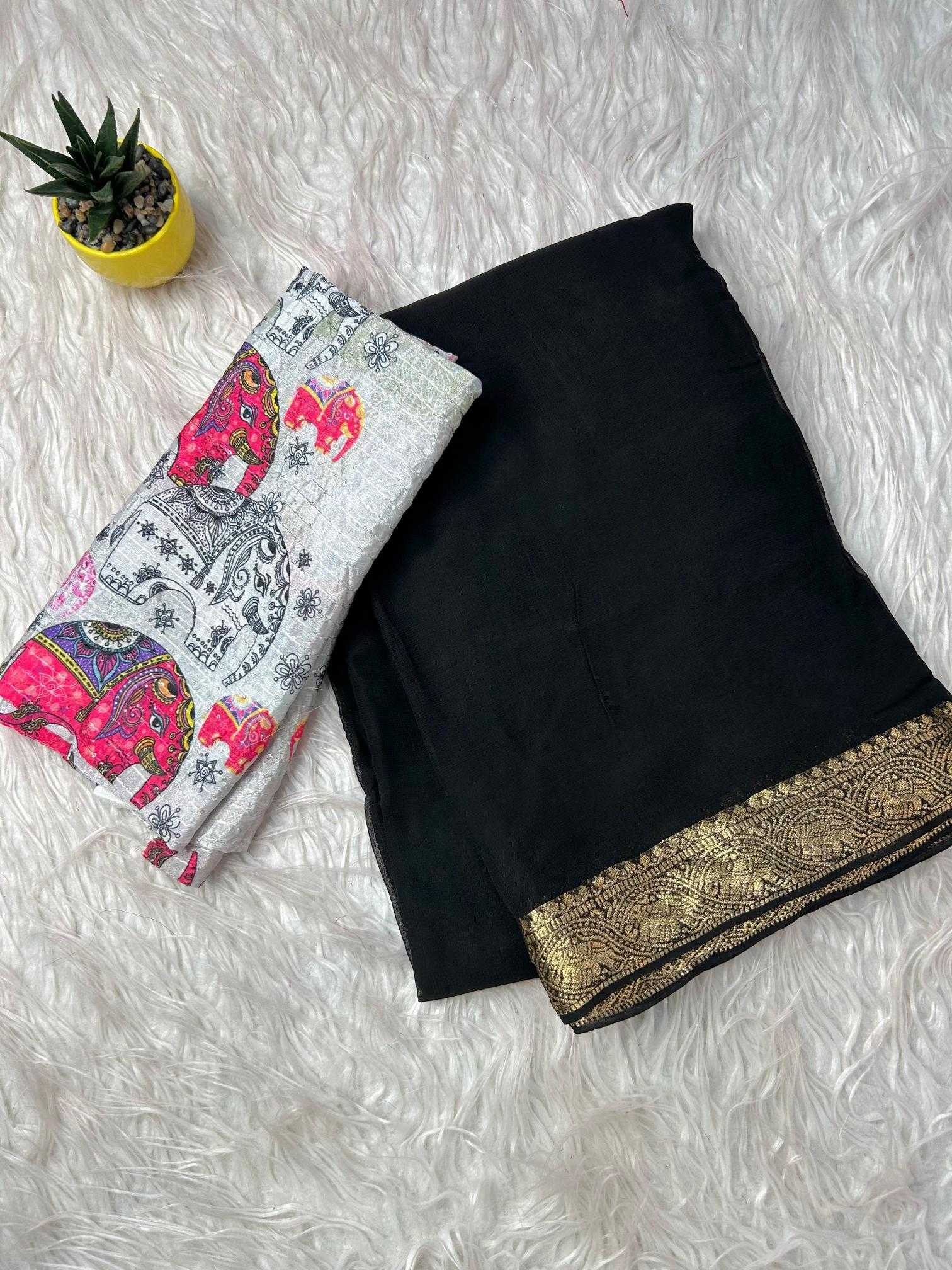 Ynf Pure Viscos RIN178 LALAYAM Sarees Wholesale Designer Sarees Georgette Sarees Viscose Saree Manufacturer