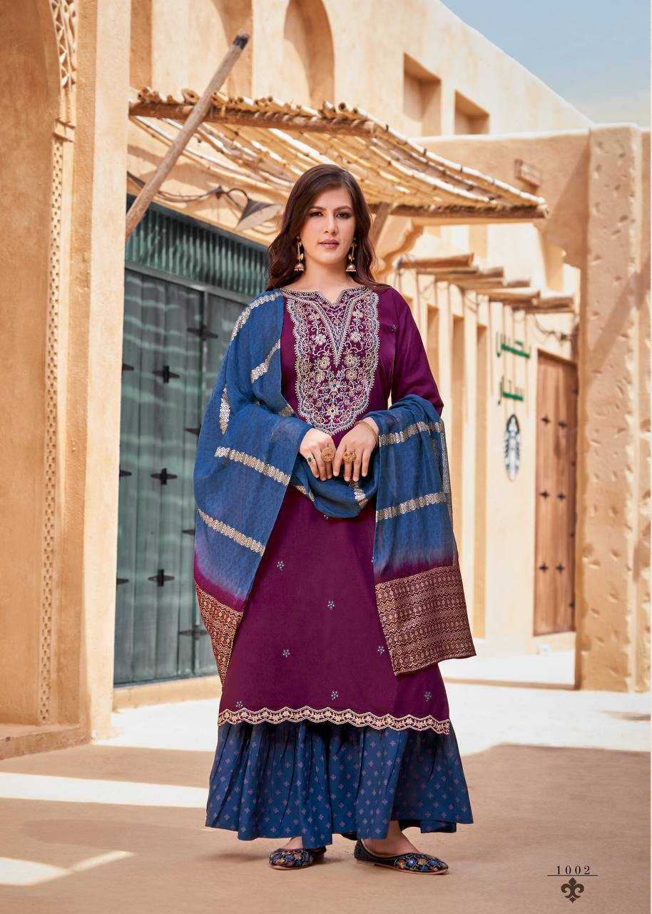 Ynf Rayon RIN131 1001 Suits & Dresses Plus Size Collections Wholesale Sharara Salwar Suits Embroidery Suits Manufacturer