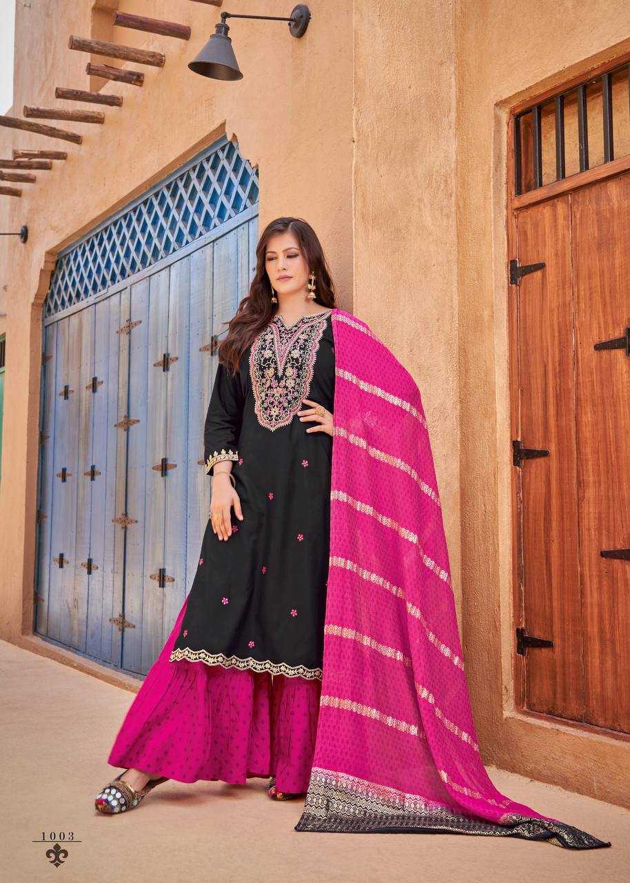 Ynf Rayon RIN131 1001 Suits & Dresses Plus Size Collections Wholesale Sharara Salwar Suits Embroidery Suits Manufacturer