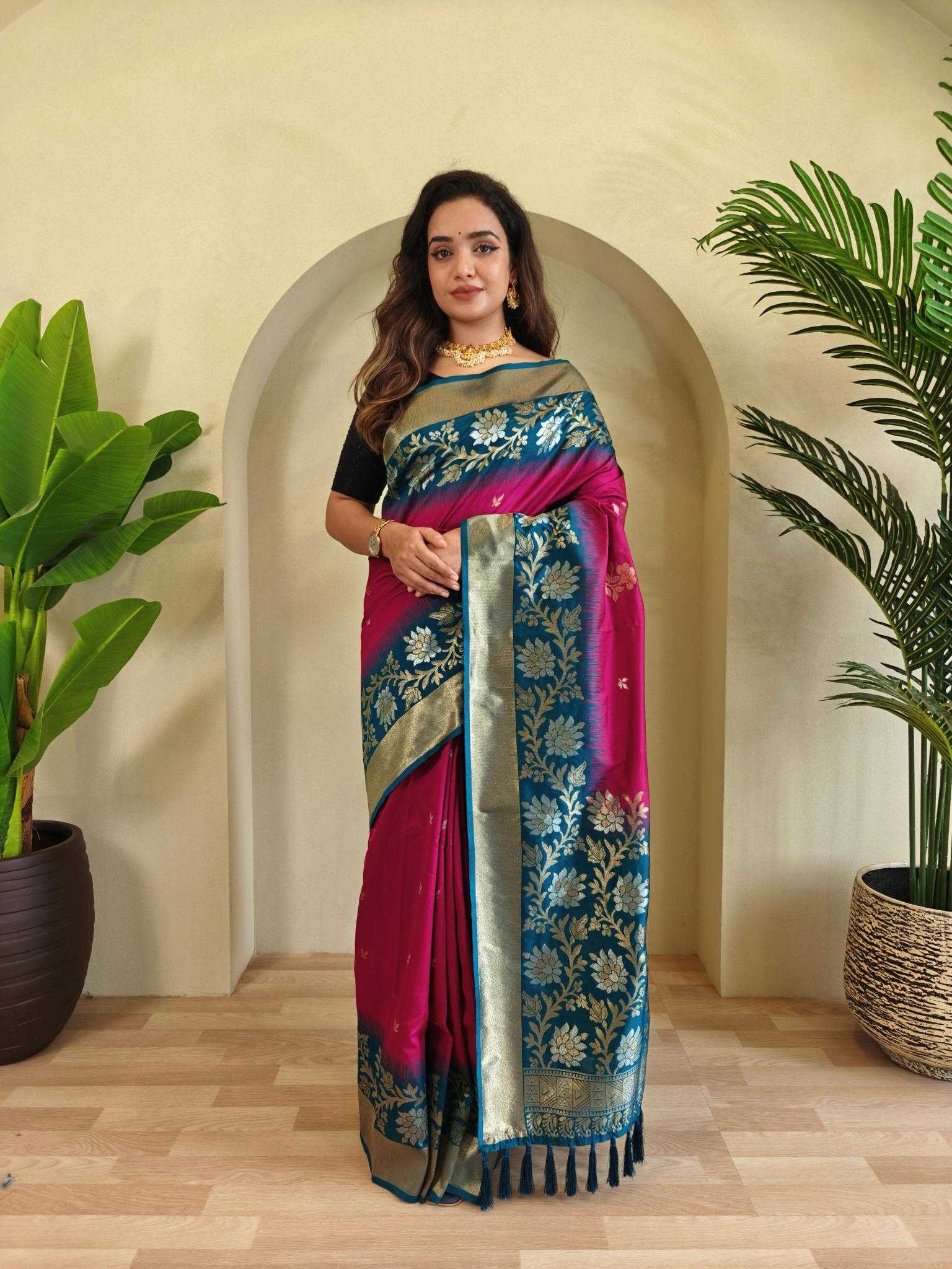 Ynf Silk KESH249 Fulpati Silk Sarees Wholesale Designer Silk Sarees Zari Border Silk Sarees Silk Sarees For Weddings Manufacturer