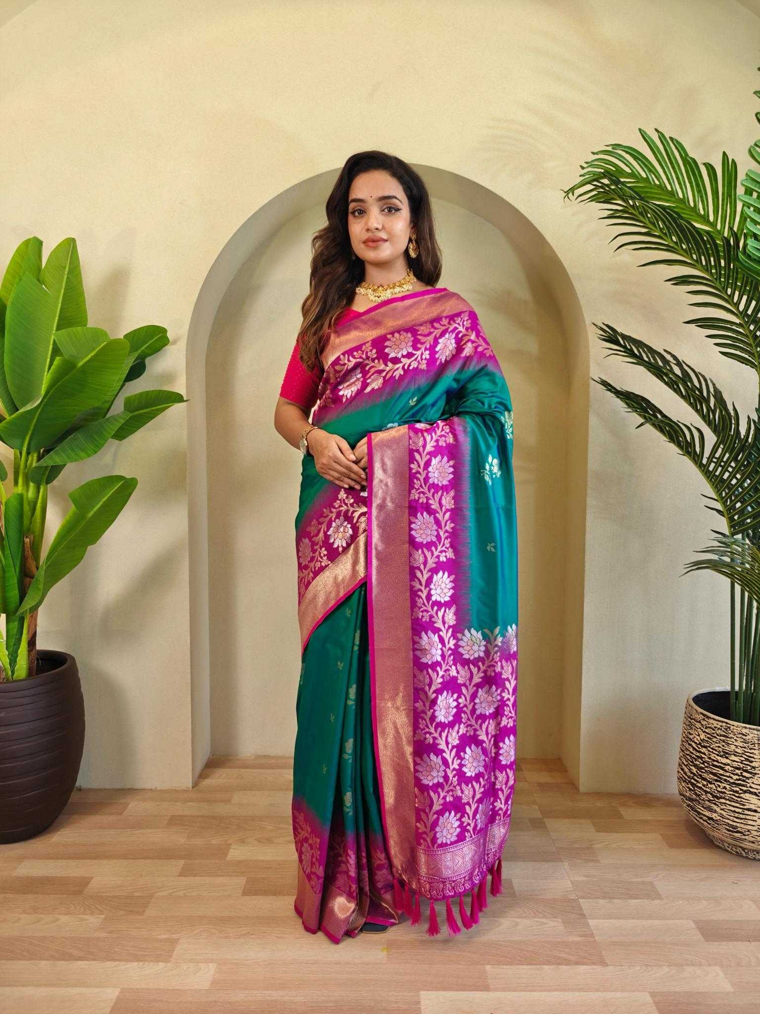 Ynf Silk KESH249 Fulpati Silk Sarees Wholesale Designer Silk Sarees Zari Border Silk Sarees Silk Sarees For Weddings Manufacturer