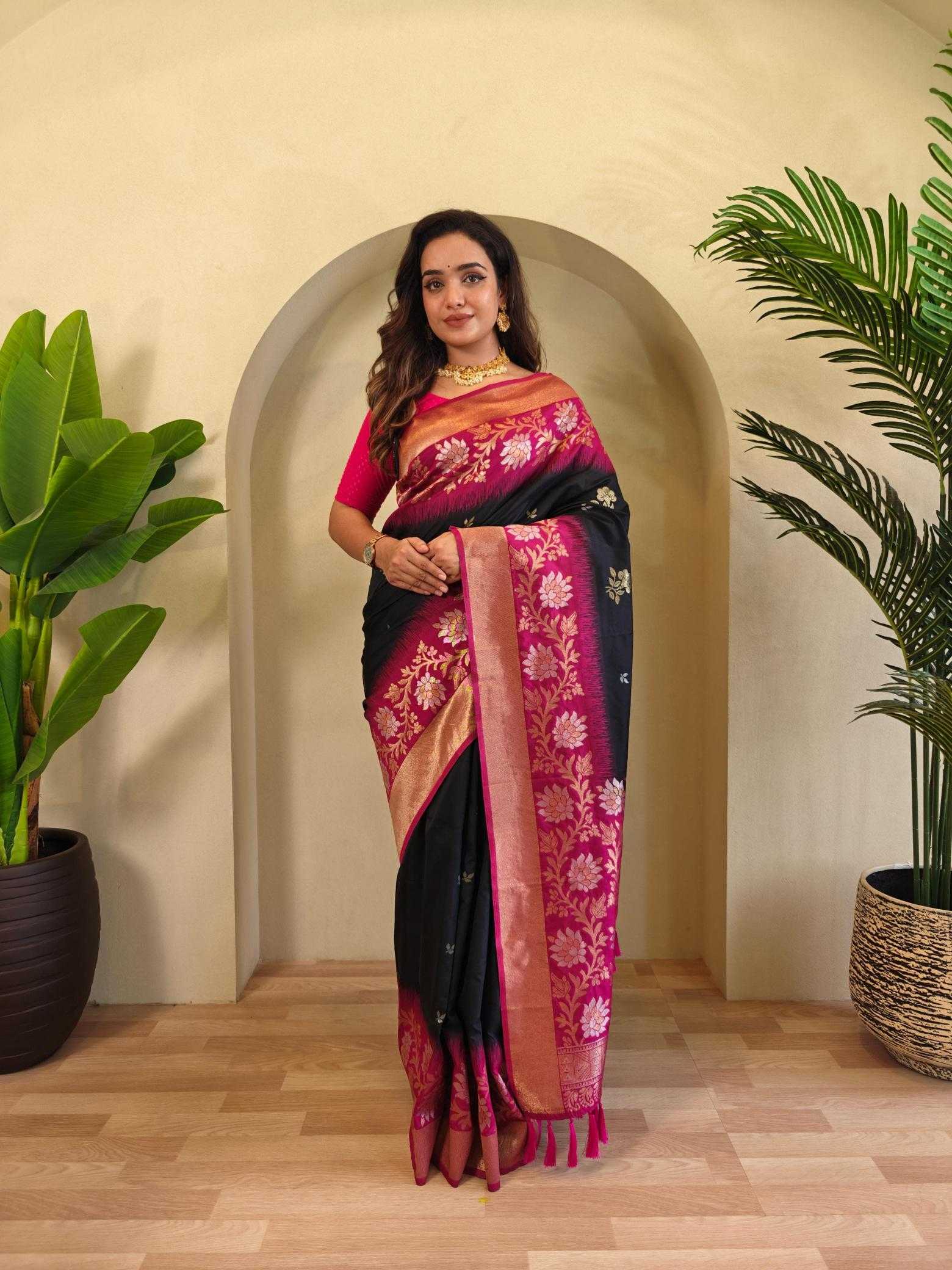 Ynf Silk KESH249 Fulpati Silk Sarees Wholesale Designer Silk Sarees Zari Border Silk Sarees Silk Sarees For Weddings Manufacturer