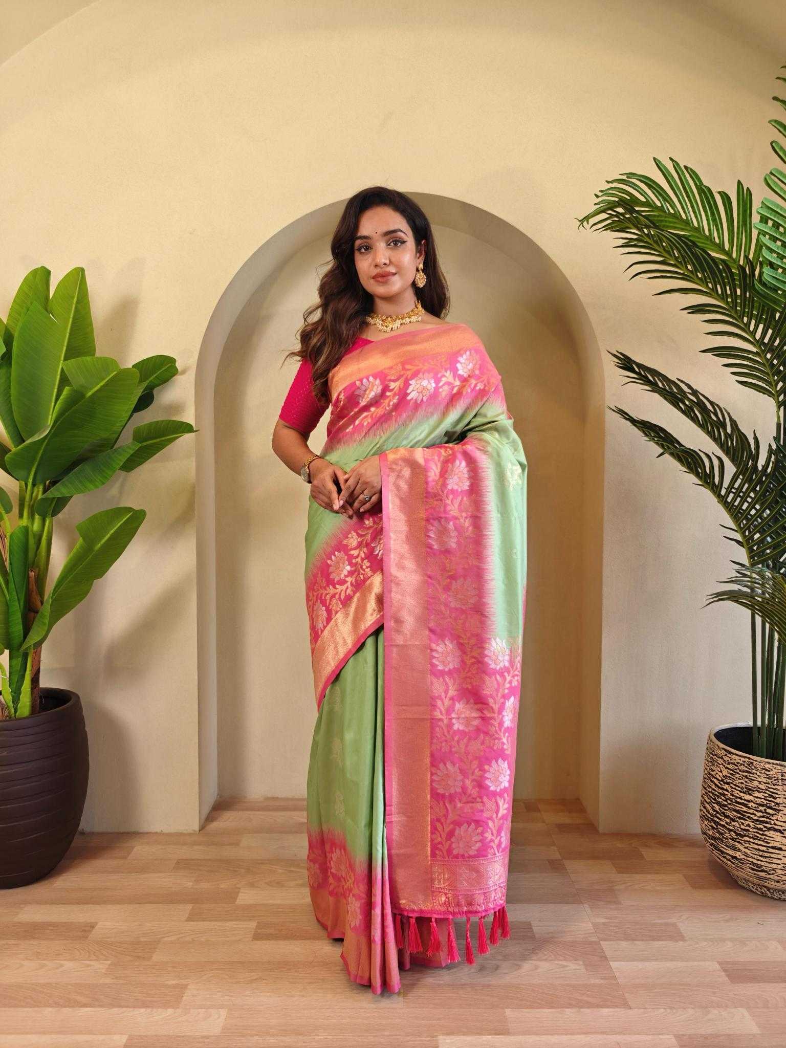Ynf Silk KESH249 Fulpati Silk Sarees Wholesale Designer Silk Sarees Zari Border Silk Sarees Silk Sarees For Weddings Manufacturer