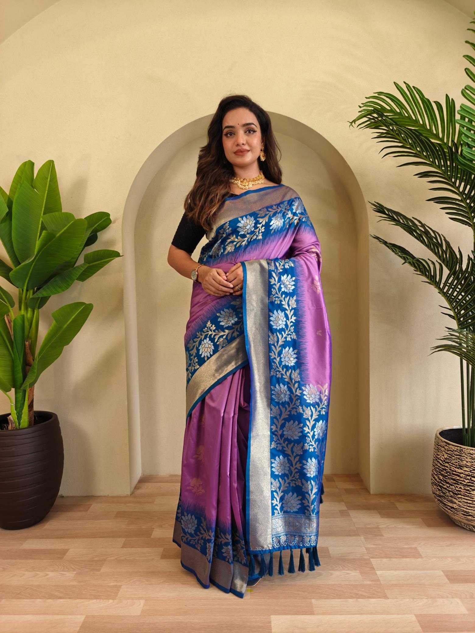 Ynf Silk KESH249 Fulpati Silk Sarees Wholesale Designer Silk Sarees Zari Border Silk Sarees Silk Sarees For Weddings Manufacturer