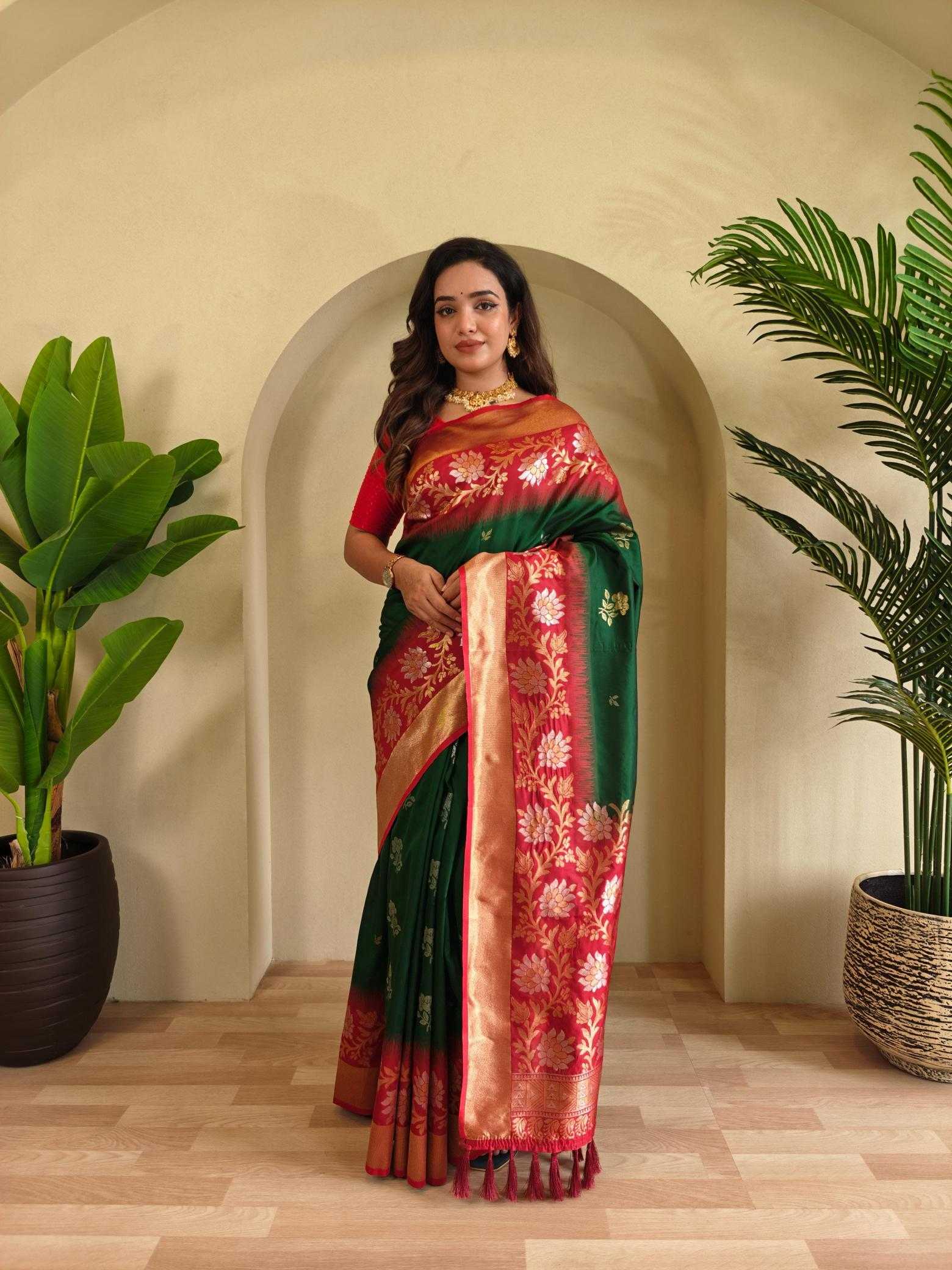 Ynf Silk KESH249 Fulpati Silk Sarees Wholesale Designer Silk Sarees Zari Border Silk Sarees Silk Sarees For Weddings Manufacturer