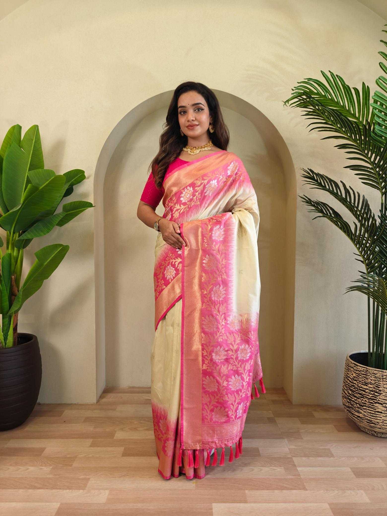 Ynf Silk KESH249 Fulpati Silk Sarees Wholesale Designer Silk Sarees Zari Border Silk Sarees Silk Sarees For Weddings Manufacturer