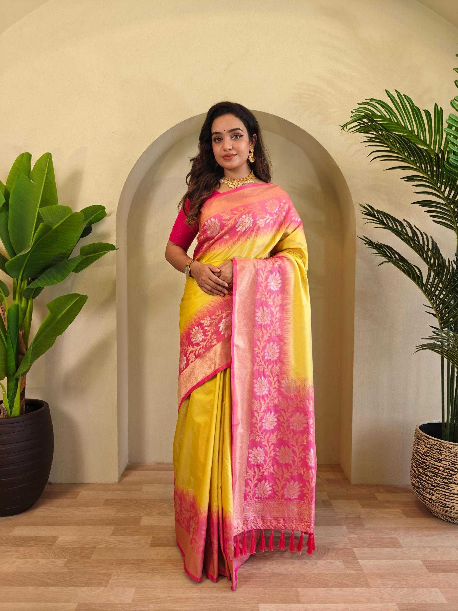 Ynf Silk KESH249 Fulpati Silk Sarees Wholesale Designer Silk Sarees Zari Border Silk Sarees Silk Sarees For Weddings Manufacturer