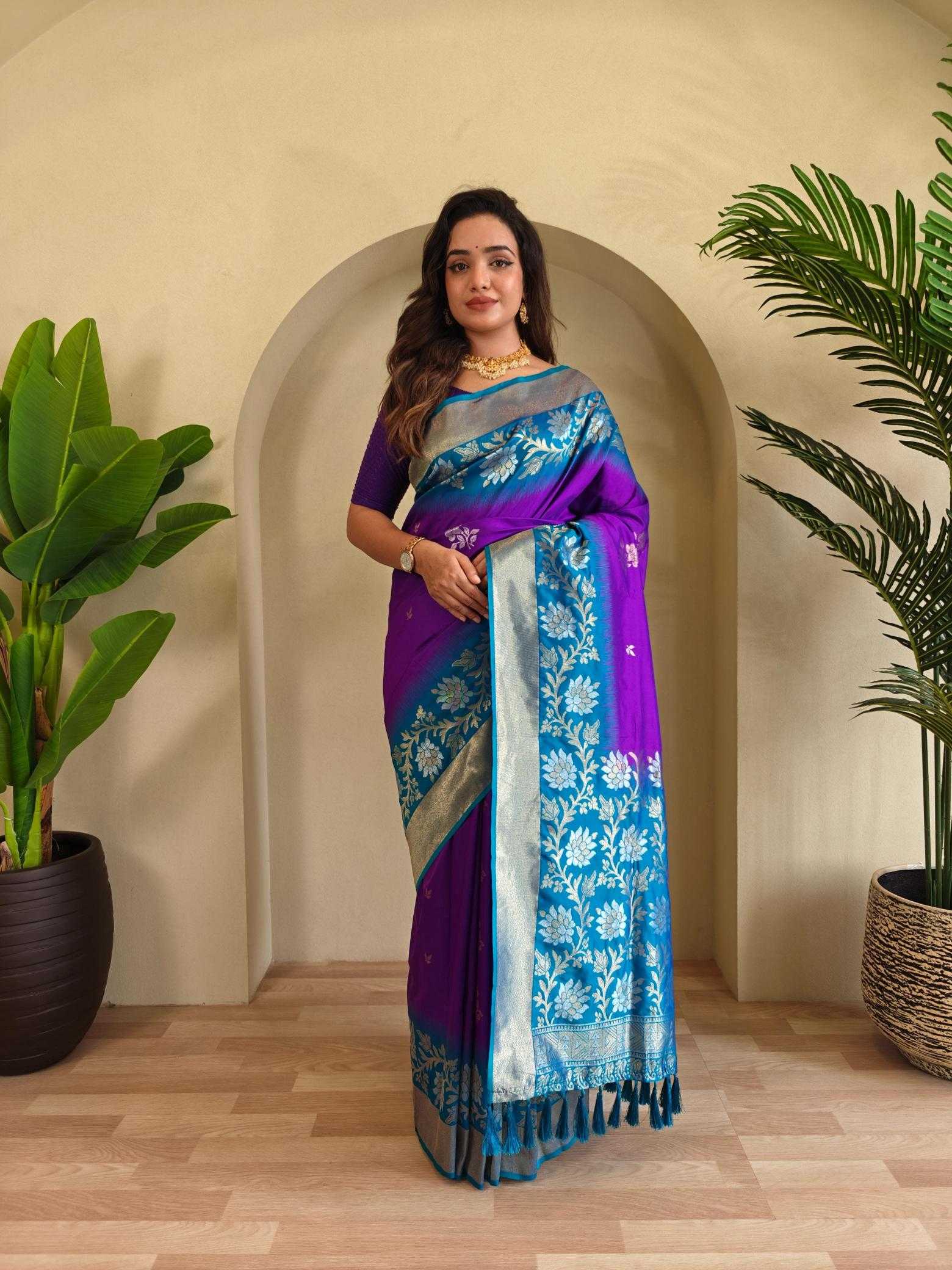 Ynf Silk KESH249 Fulpati Silk Sarees Wholesale Designer Silk Sarees Zari Border Silk Sarees Silk Sarees For Weddings Manufacturer