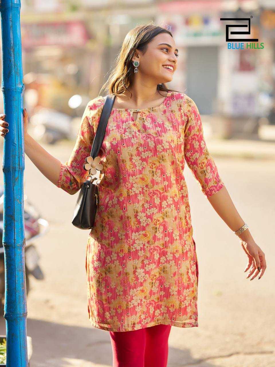 Ynf Simar silk RIN125 Rashmika Kurti Wholesale Workwear Kurtis Printed Kurtis Manufacturer