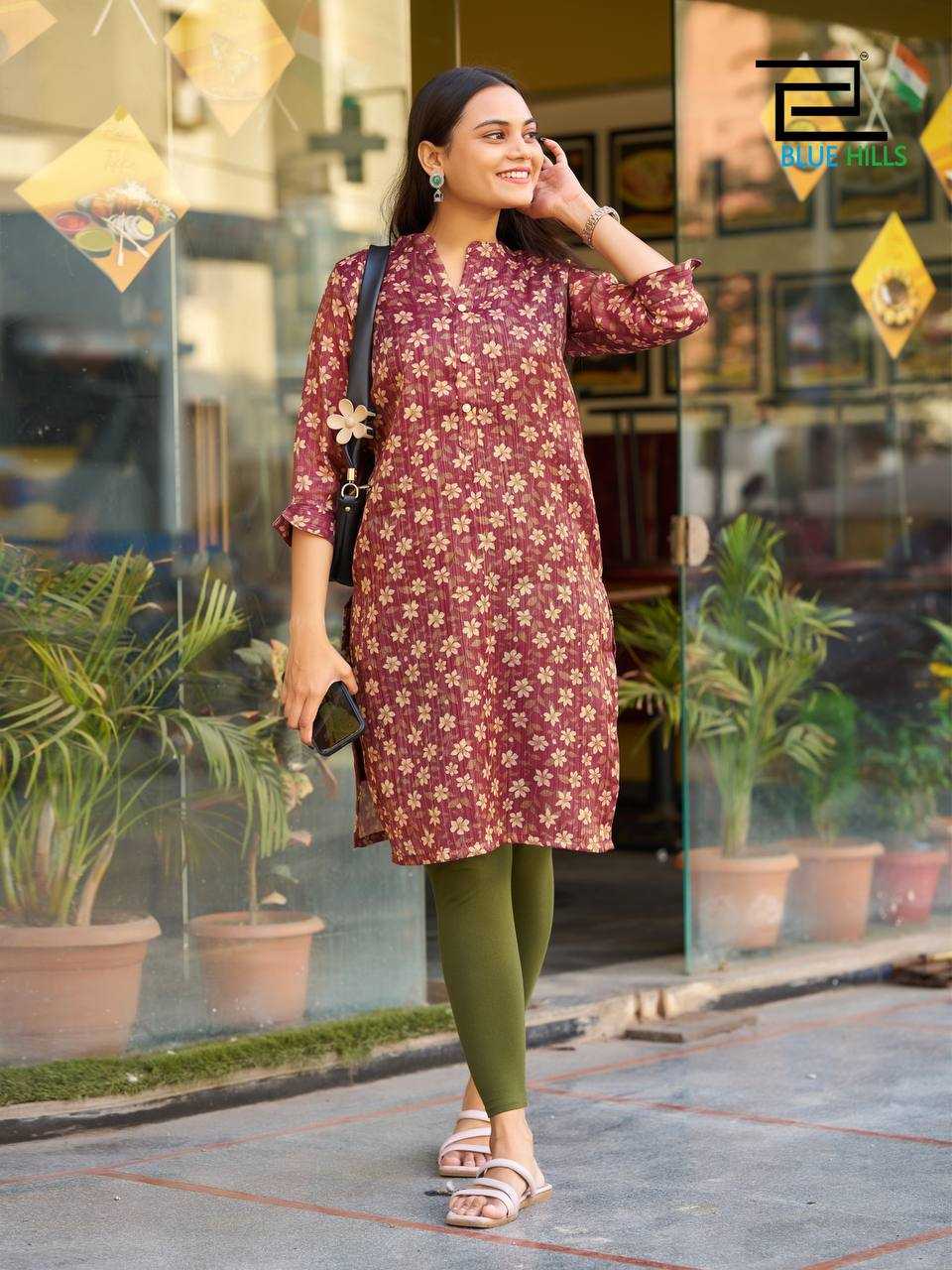 Ynf Simar silk RIN125 Rashmika Kurti Wholesale Workwear Kurtis Printed Kurtis Manufacturer