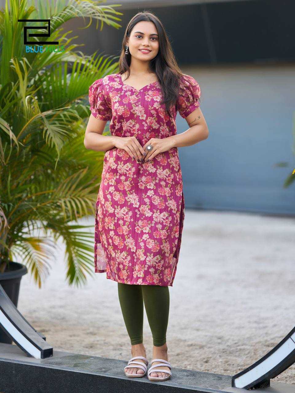 Ynf Simar silk RIN125 Rashmika Kurti Wholesale Workwear Kurtis Printed Kurtis Manufacturer