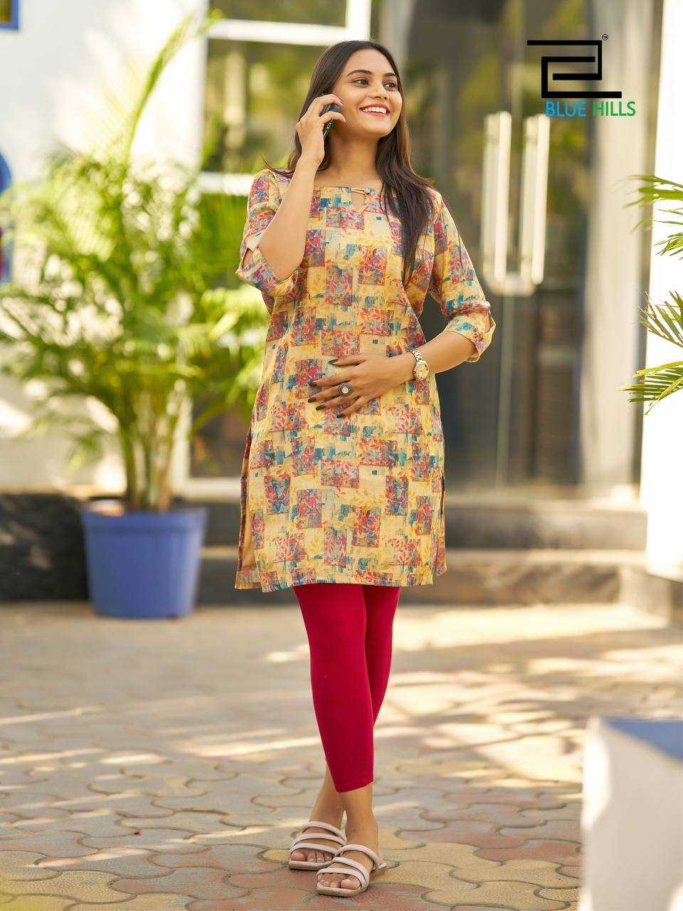 Ynf Simar silk RIN125 Rashmika Kurti Wholesale Workwear Kurtis Printed Kurtis Manufacturer